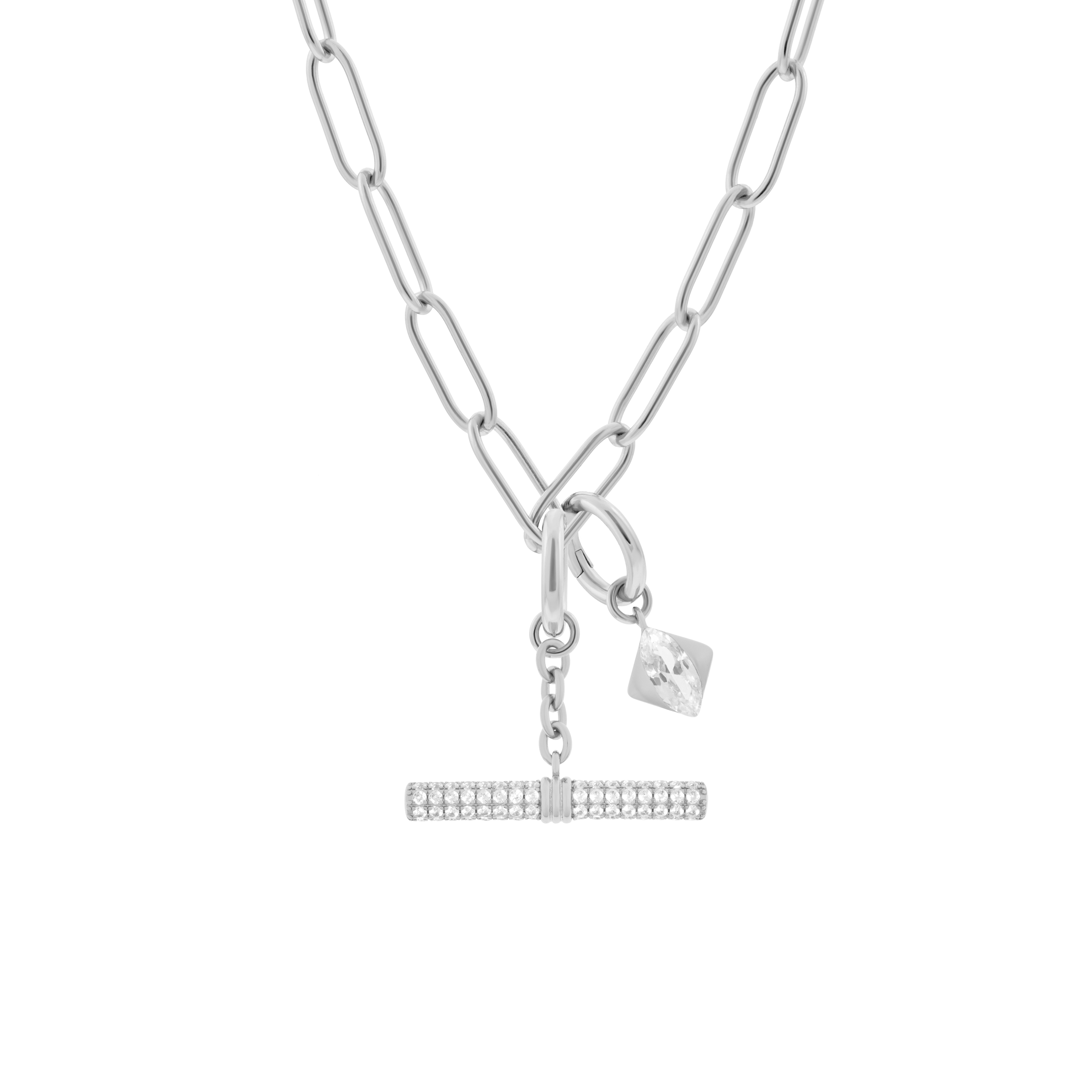 Phoebe necklace with 2 charms in 925 sterling silver - Phoebe necklace with 2 charms in 925 sterling silver -  The Future Rocks -    1