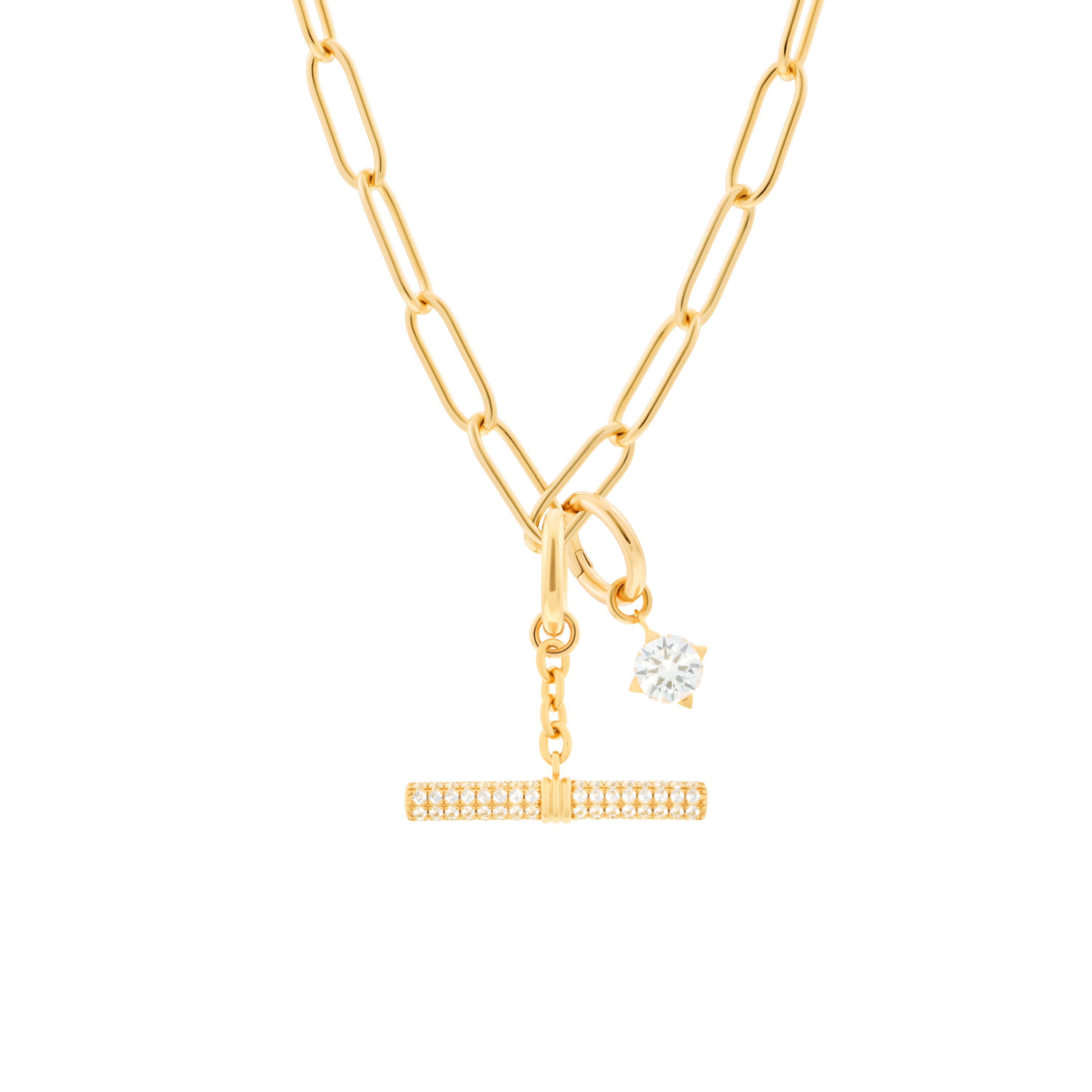 Phoebe necklace with 2 charms in gold vermeil - Phoebe necklace with 2 charms in gold vermeil -  The Future Rocks -    3