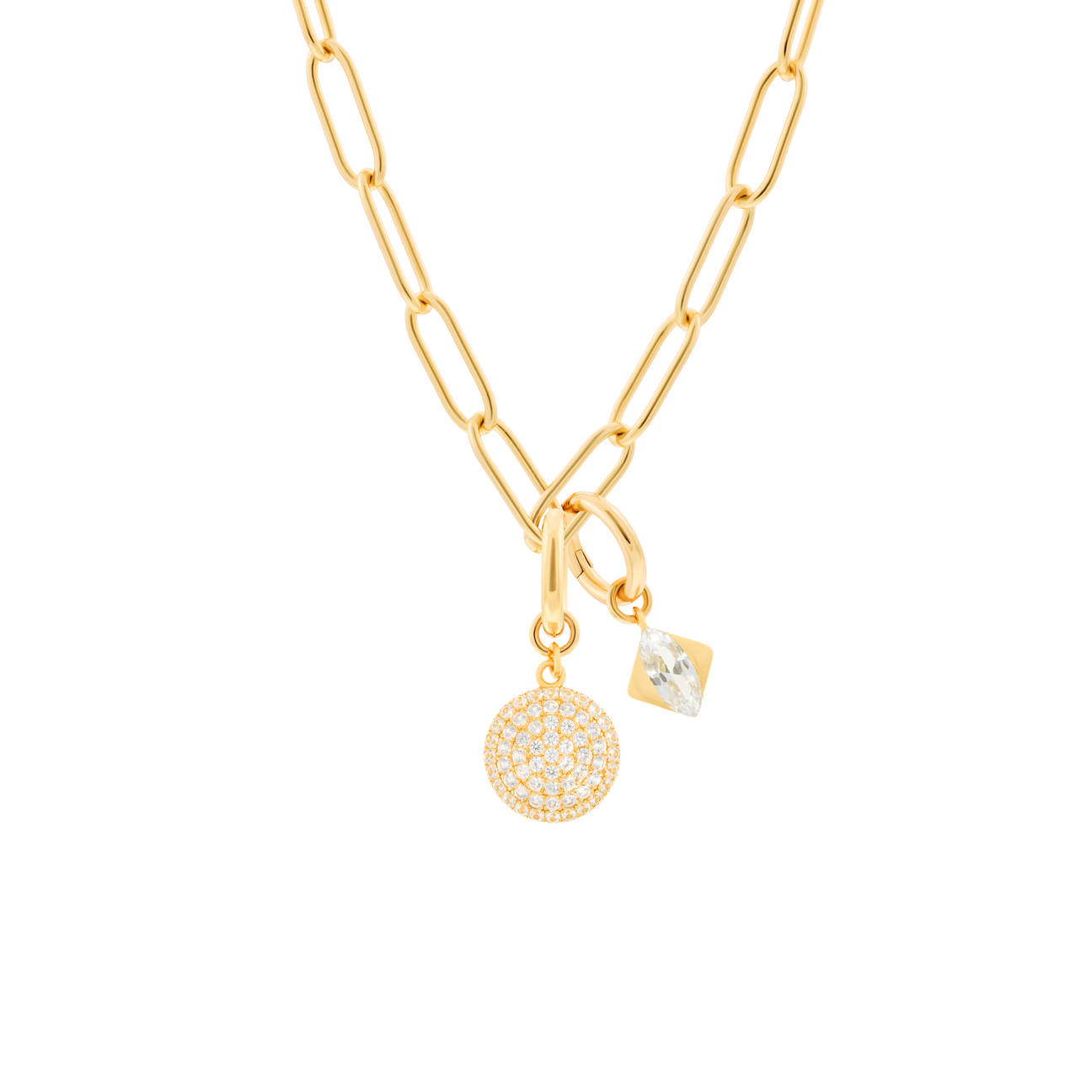Phoebe necklace with 2 charms in gold vermeil - Phoebe necklace with 2 charms in gold vermeil -  The Future Rocks -    5
