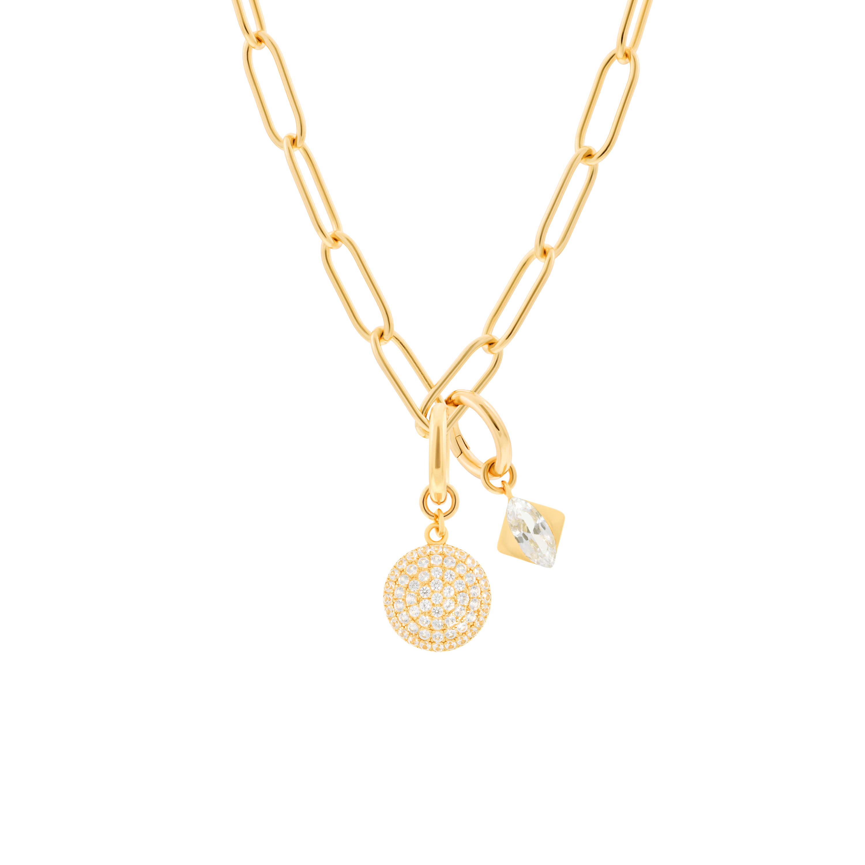 Phoebe necklace with 2 charms in gold vermeil - Phoebe necklace with 2 charms in gold vermeil -  The Future Rocks -    5
