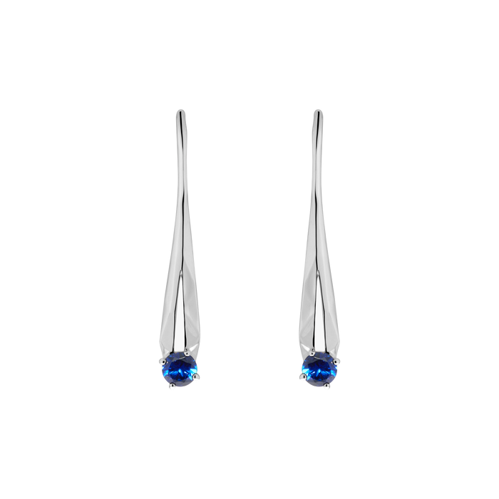 Meteor blue sapphire earrings - Meteor blue sapphire earrings -  The Future Rocks -    1
