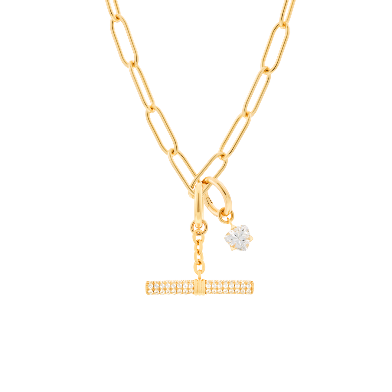 Phoebe necklace with 2 charms in gold vermeil - Phoebe necklace with 2 charms in gold vermeil -  The Future Rocks -    9