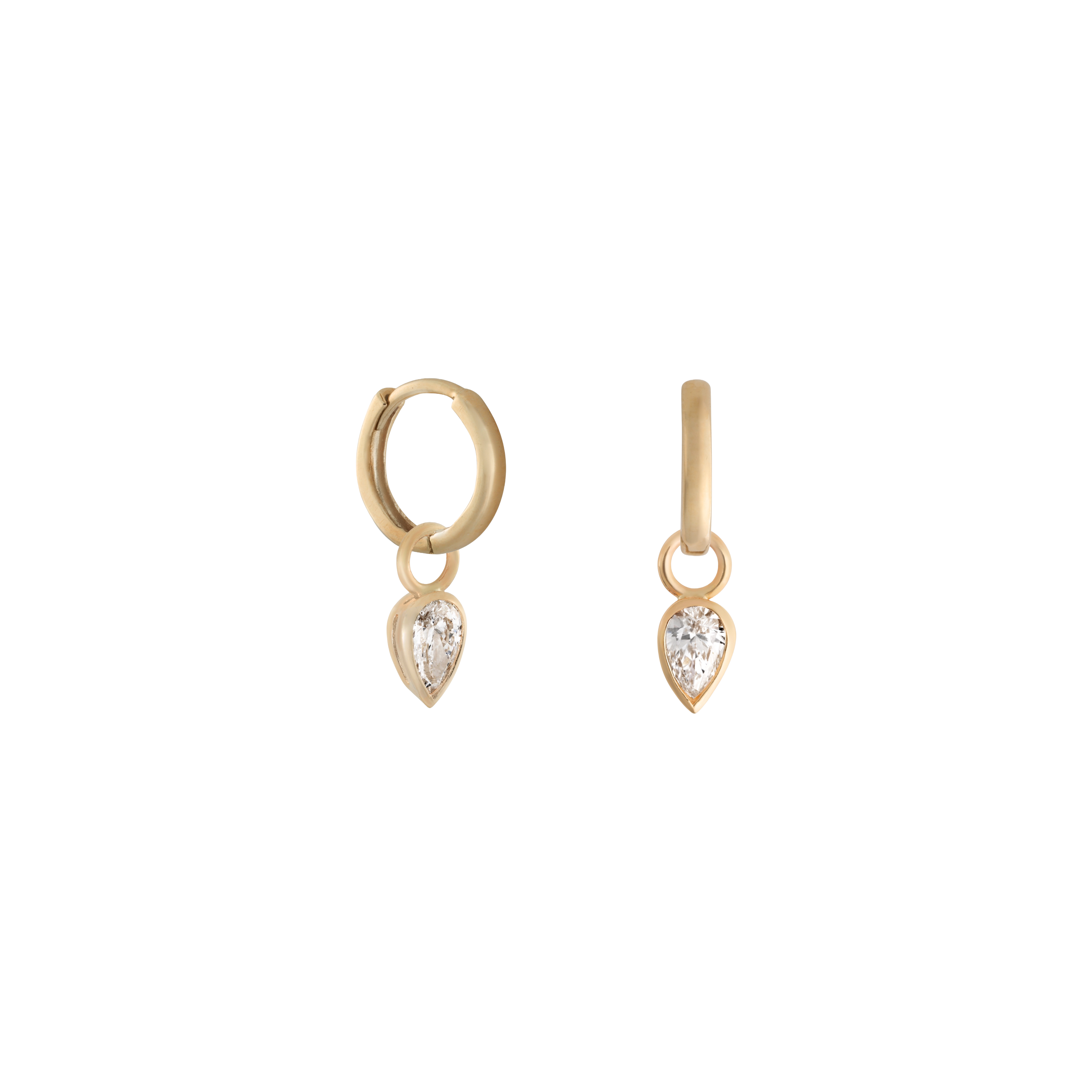 Pear diamond earring charm - Pear diamond earring charm -  The Future Rocks -    5