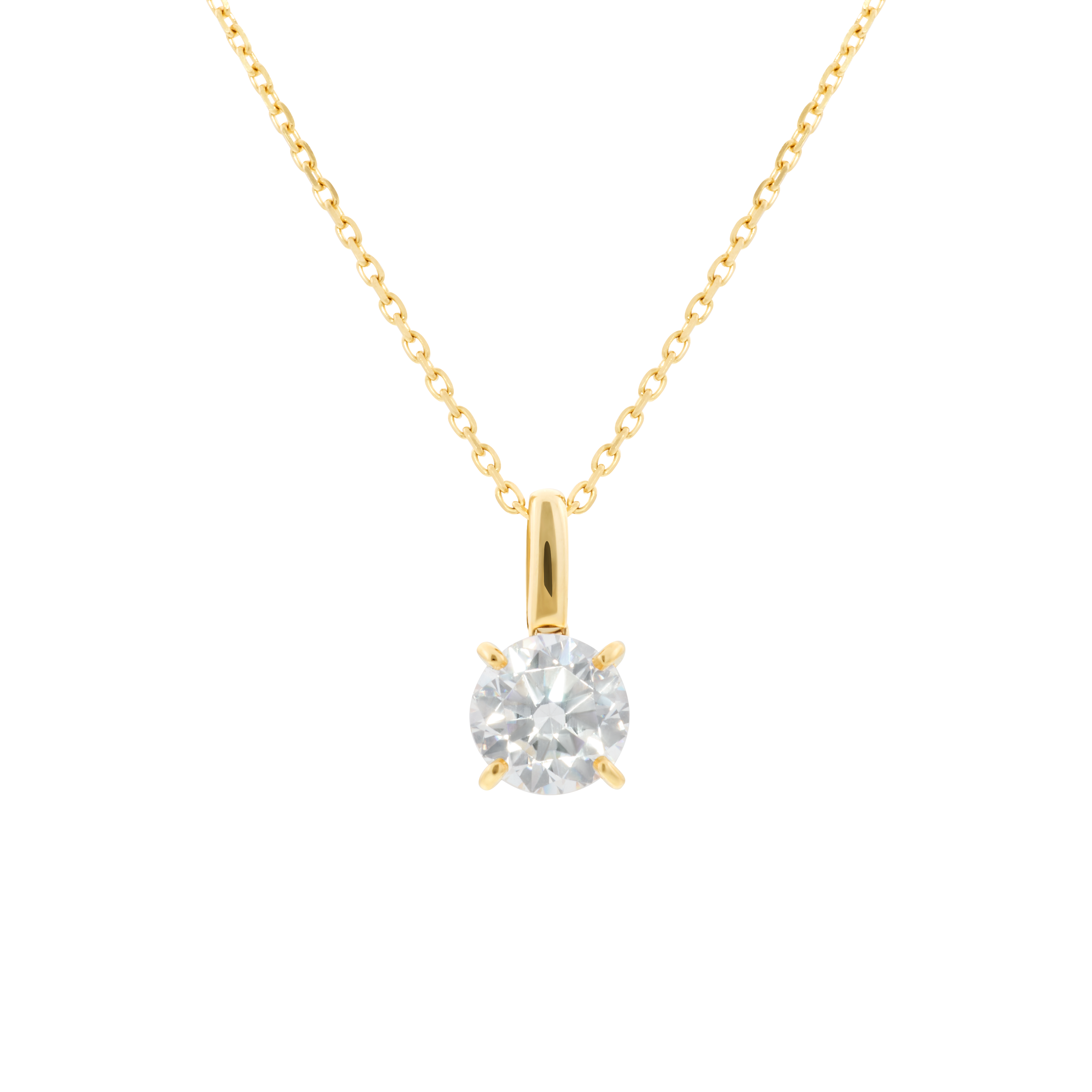 Luna solitaire bale necklace 1ct - Luna solitaire bale necklace 1ct -  The Future Rocks -    1