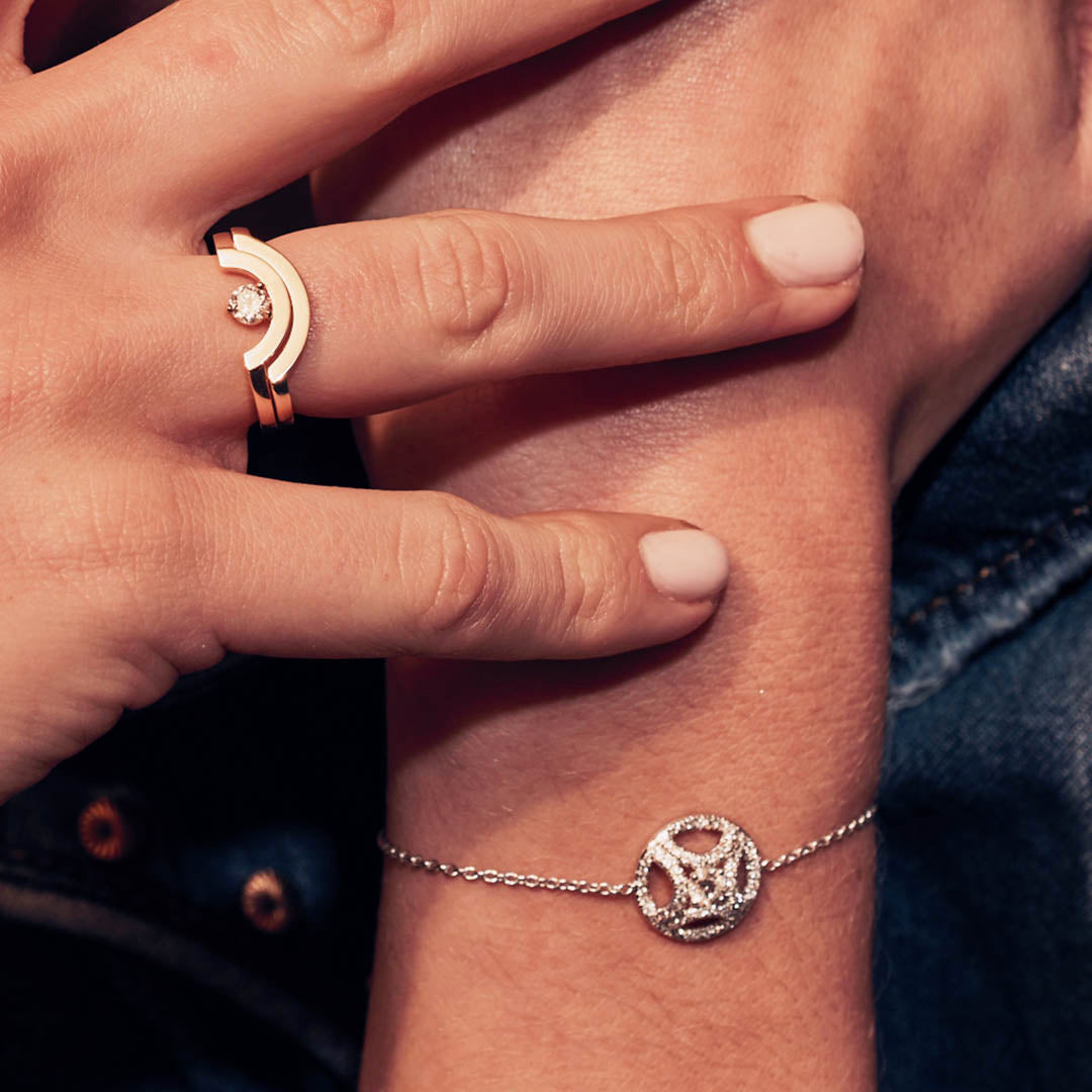 Intrépide petit arc solitaire ring - Intrépide petit arc solitaire ring -  The Future Rocks -    2