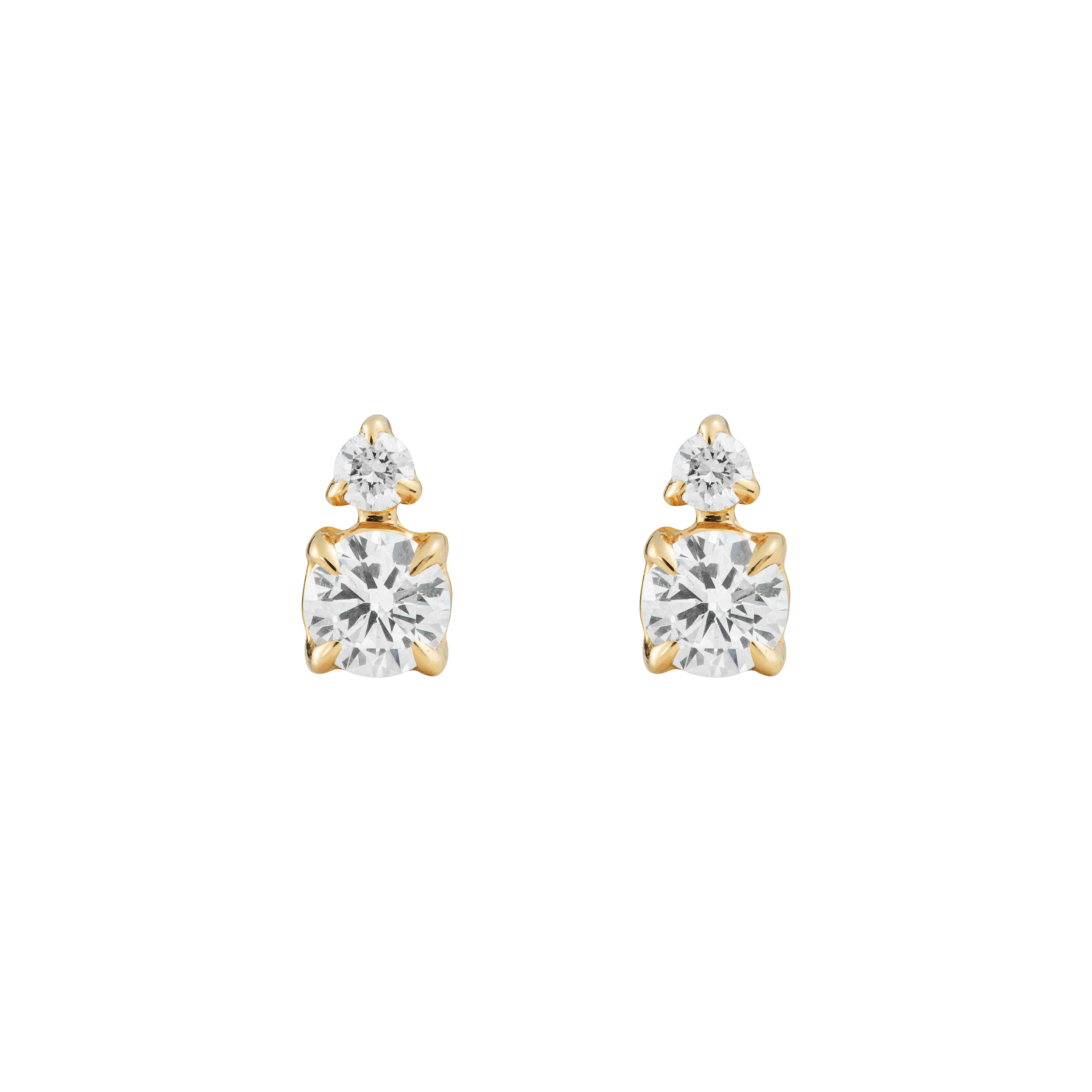 Round duo diamond studs - Round duo diamond studs -  The Future Rocks -    1