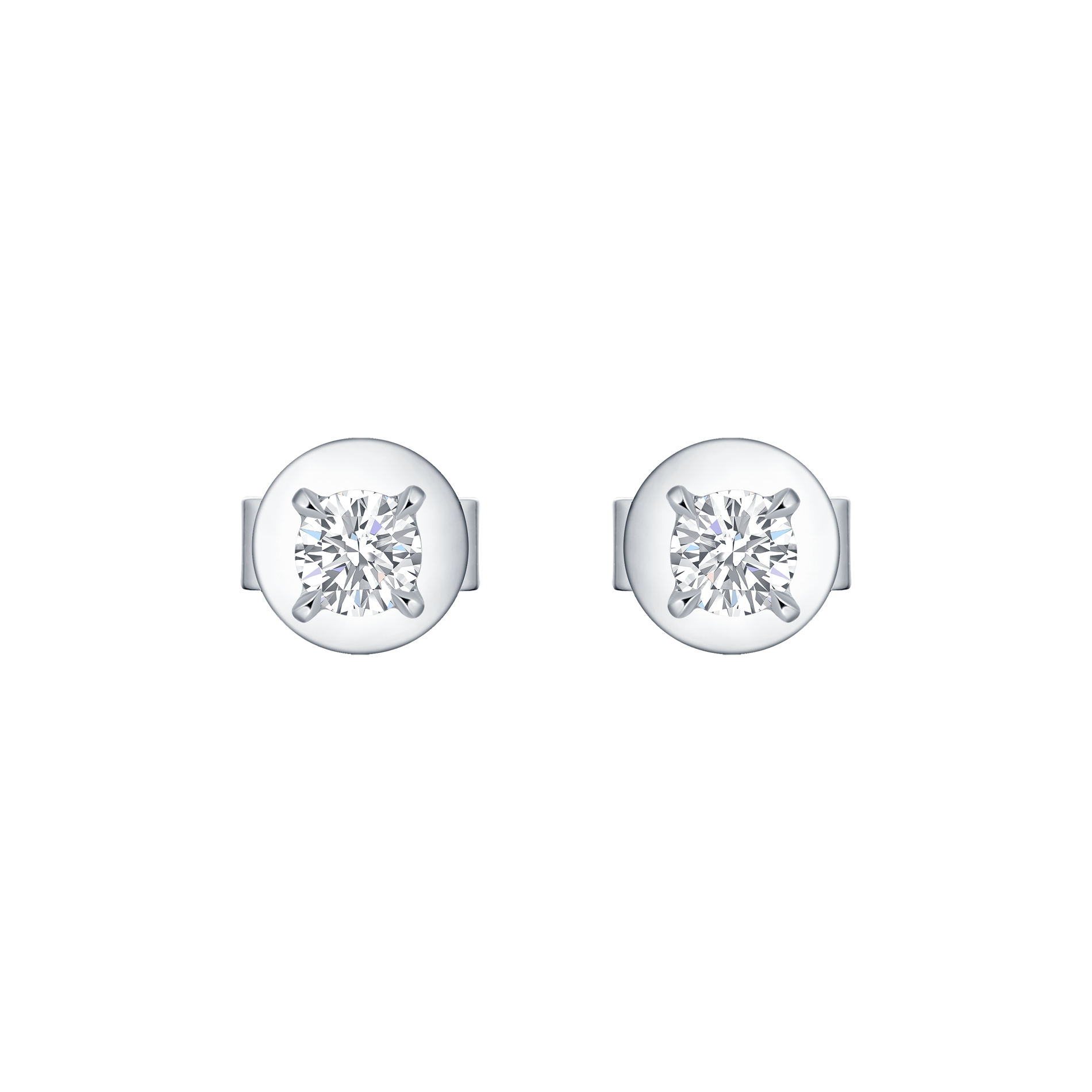 Round solitaire studs - Round solitaire studs -  The Future Rocks -    1