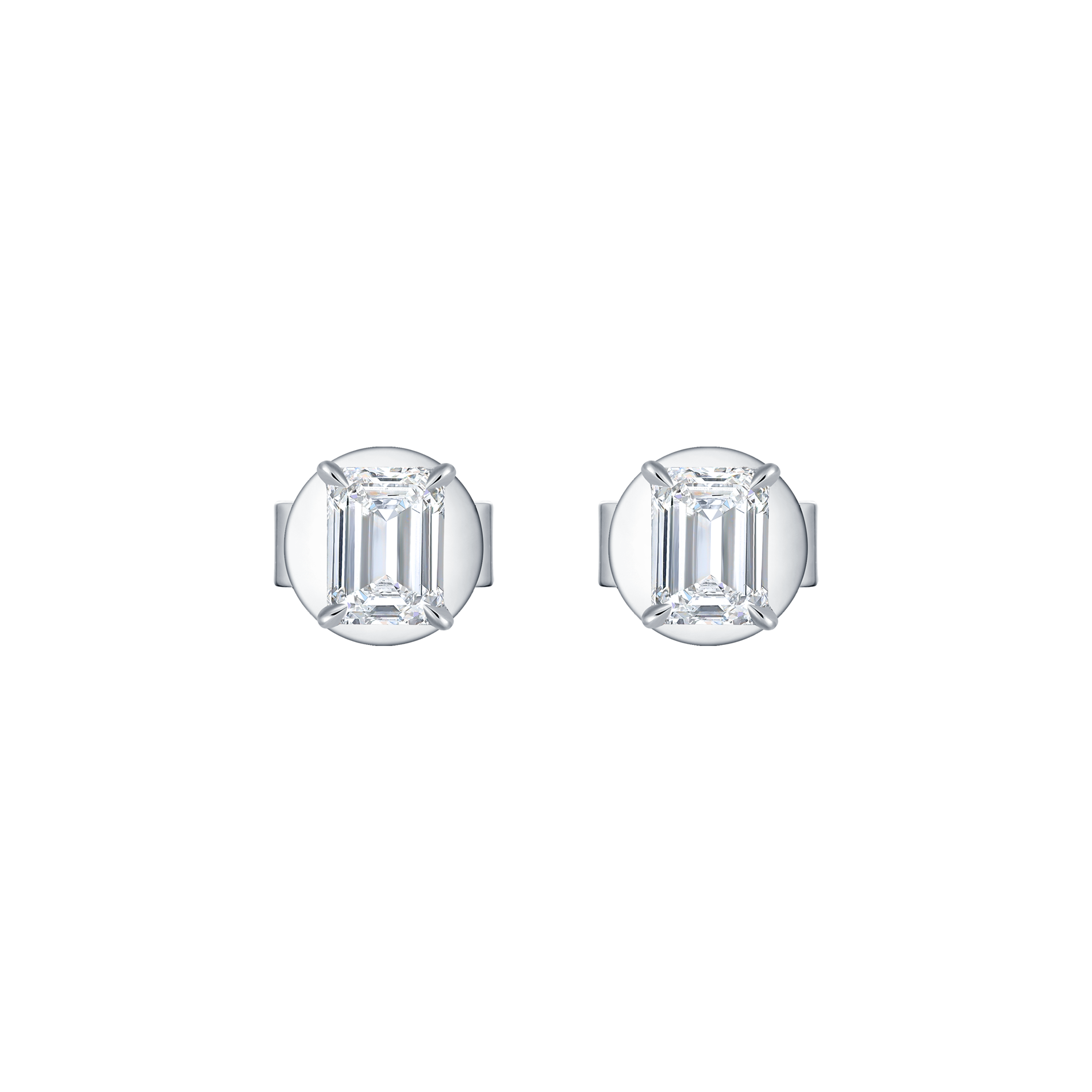 Emerald solitaire studs - Emerald solitaire studs -  The Future Rocks -    3