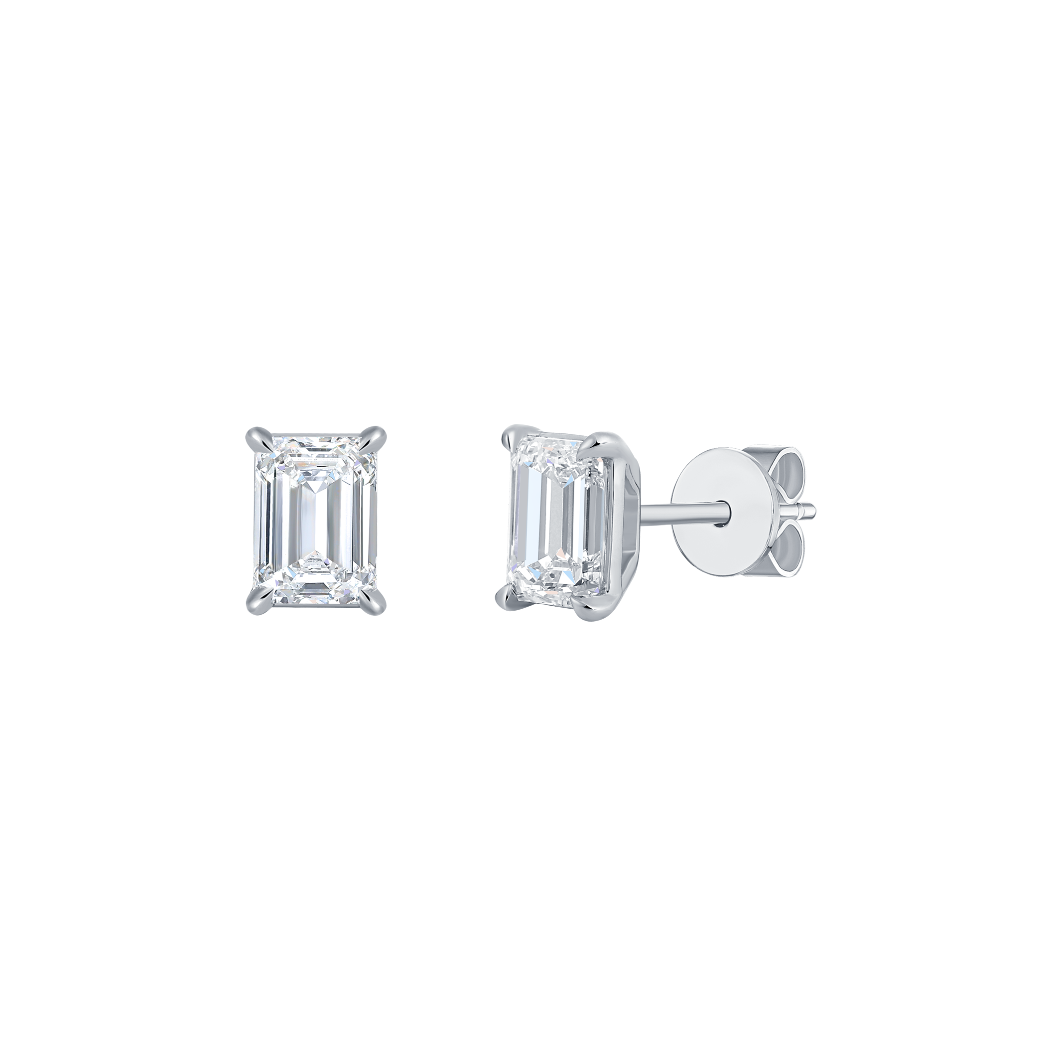 Emerald solitaire studs - Emerald solitaire studs -  The Future Rocks -    10