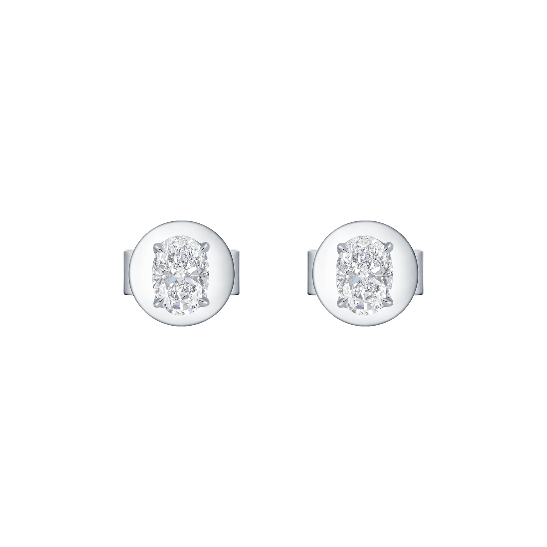 Oval solitaire studs - Oval solitaire studs -  The Future Rocks -    1