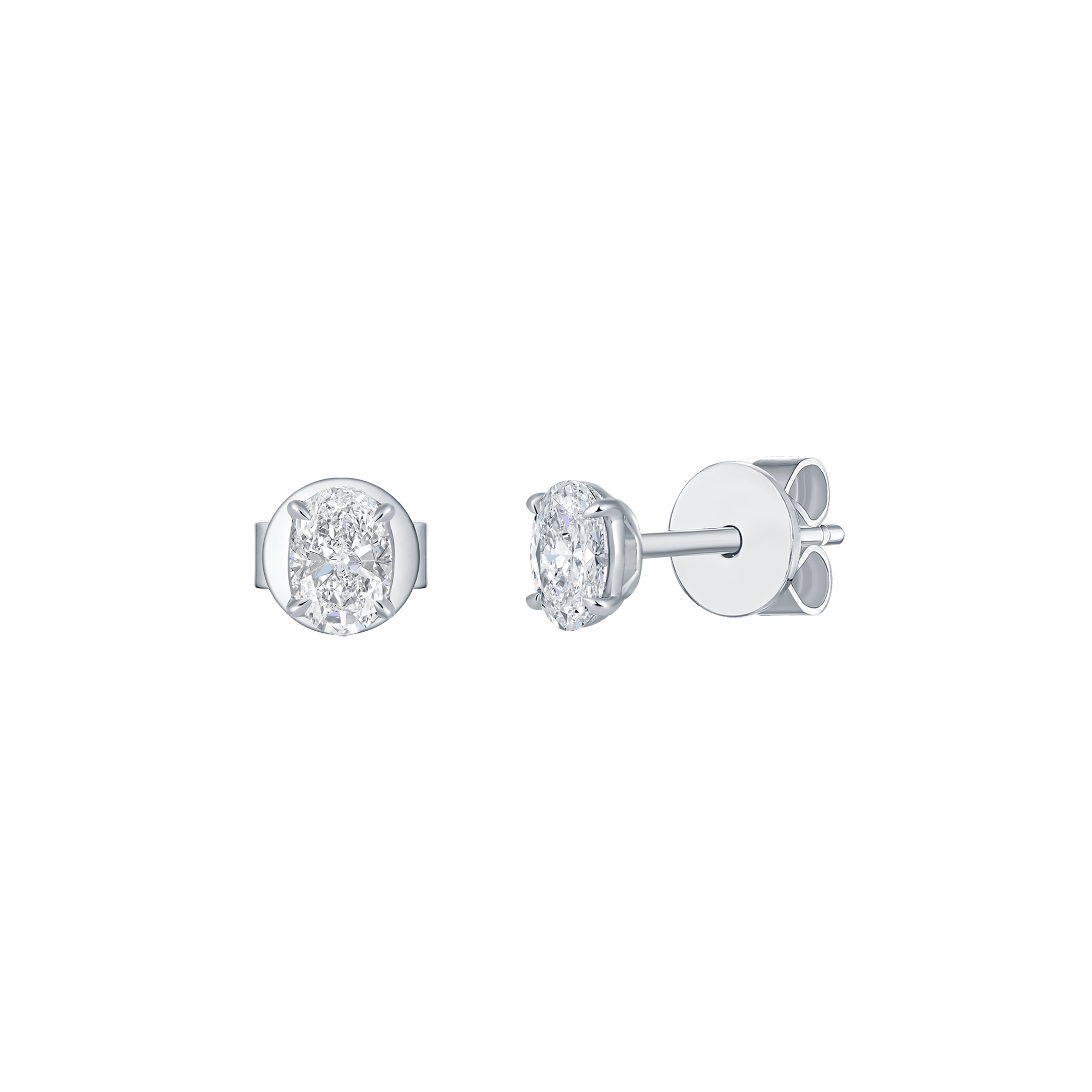Oval solitaire studs - Oval solitaire studs -  The Future Rocks -    6
