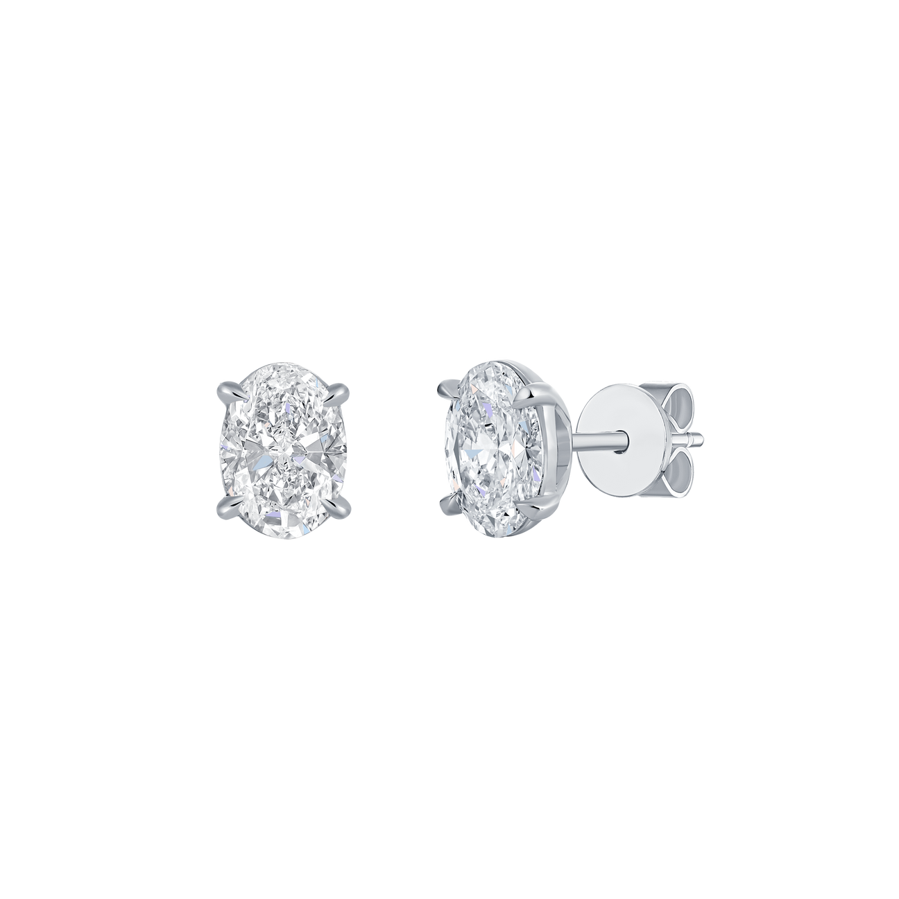 Oval solitaire studs - Oval solitaire studs -  The Future Rocks -    10