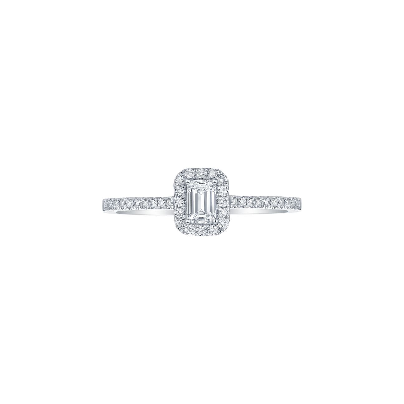 Emerald petite halo ring - Emerald petite halo ring -  The Future Rocks -    1