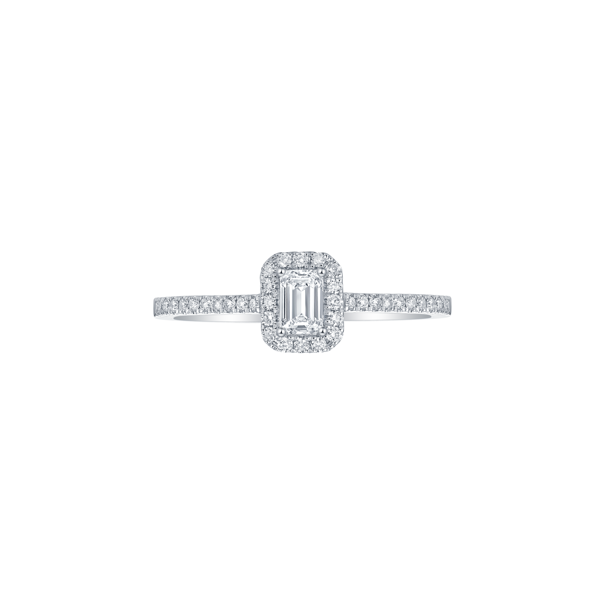 Emerald petite halo ring - Emerald petite halo ring -  The Future Rocks -    1