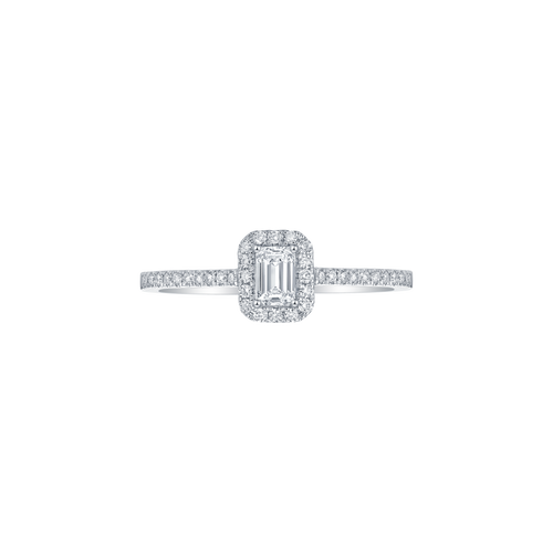 Emerald petite halo ring - Emerald petite halo ring -  The Future Rocks -    1