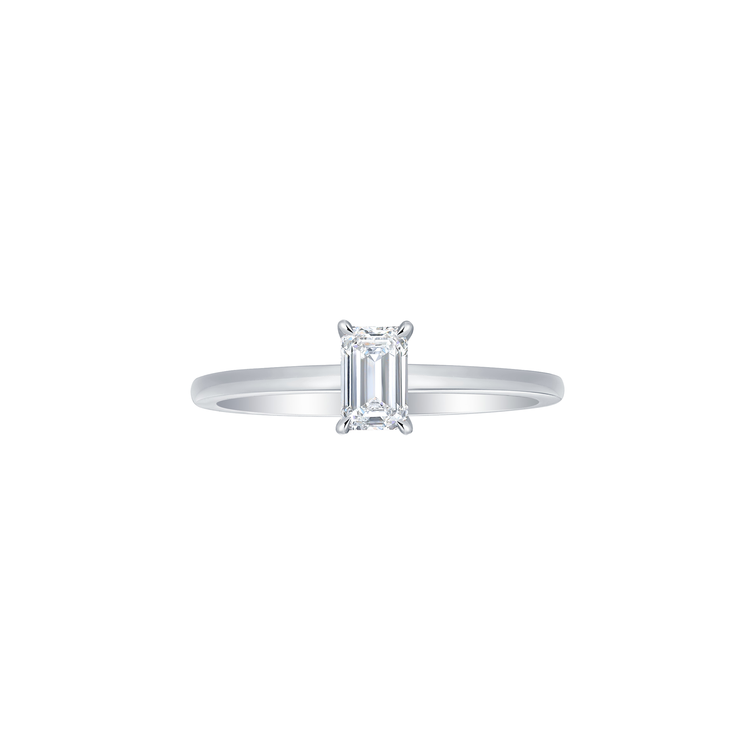 Emerald solitaire petite ring - Emerald solitaire petite ring -  The Future Rocks -    7
