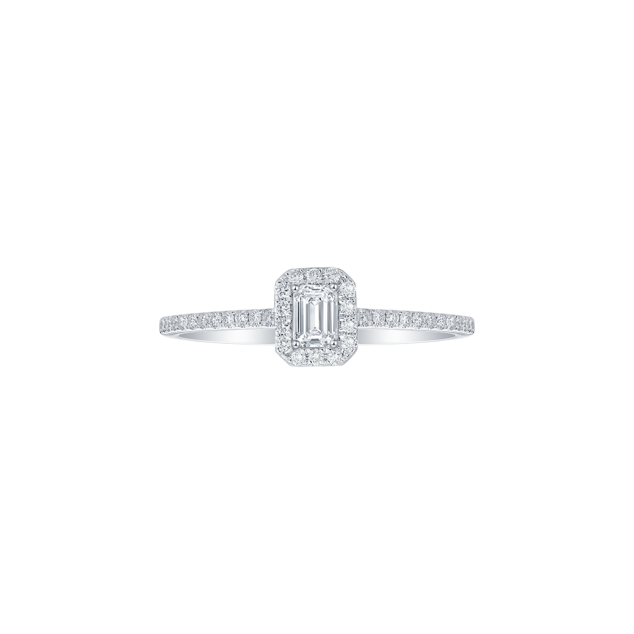 Emerald petite halo ring - Emerald petite halo ring -  The Future Rocks -    7