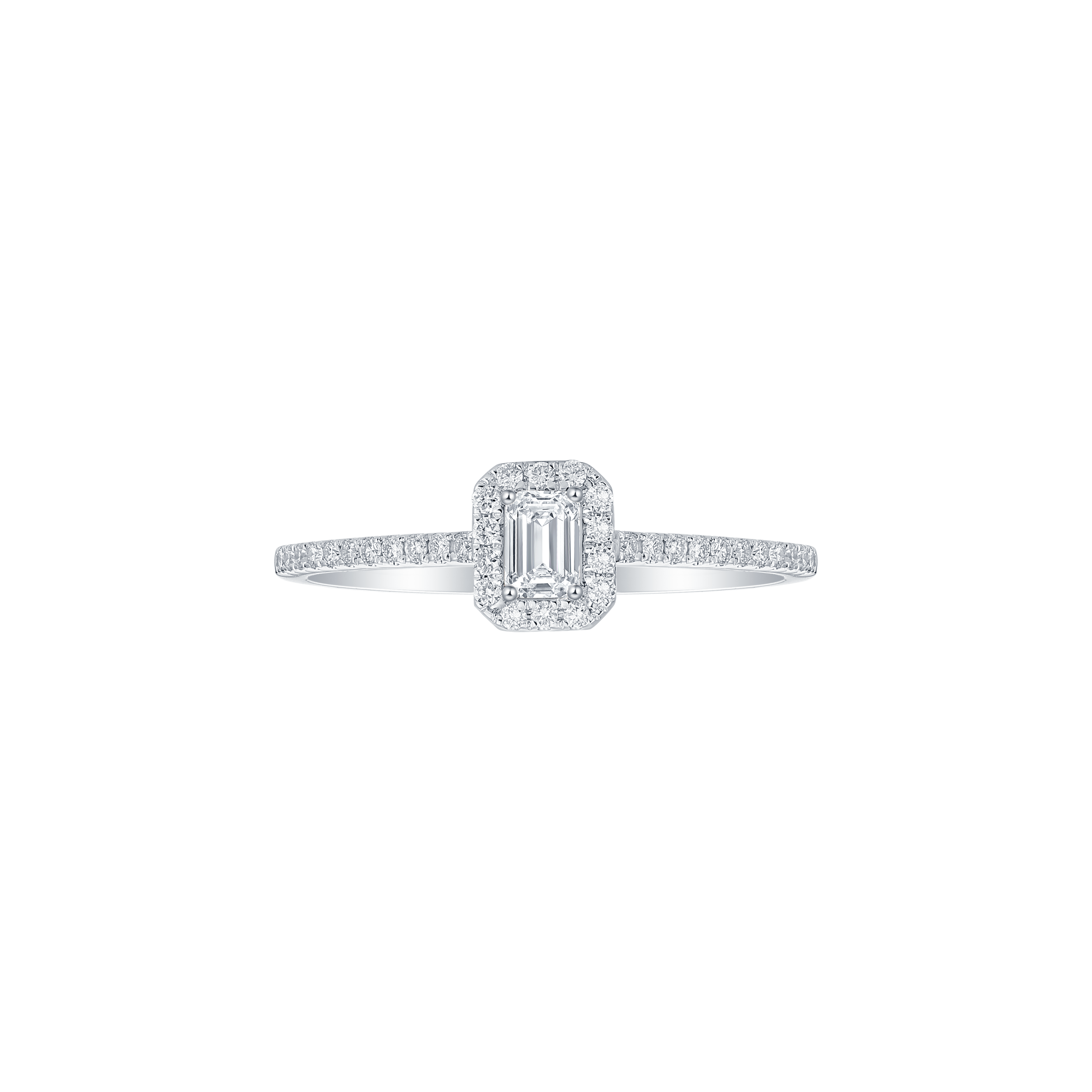 Emerald petite halo ring - Emerald petite halo ring -  The Future Rocks -    7