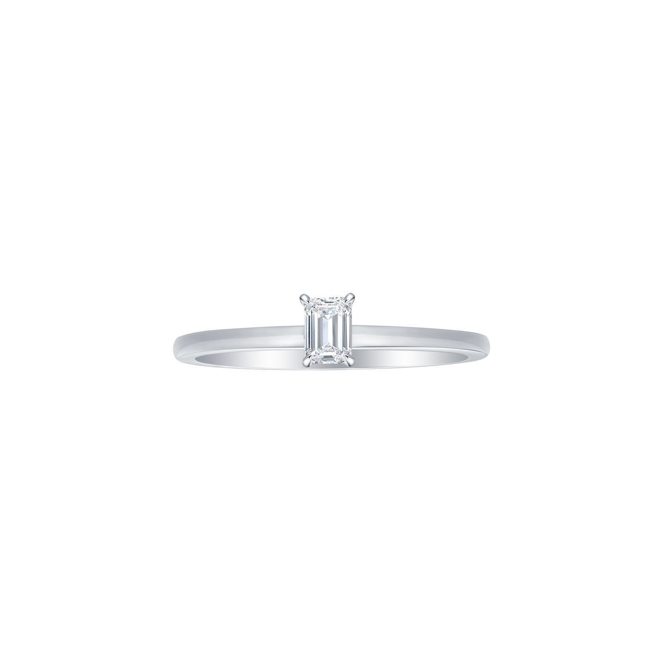 Emerald solitaire petite ring - Emerald solitaire petite ring -  The Future Rocks -    5