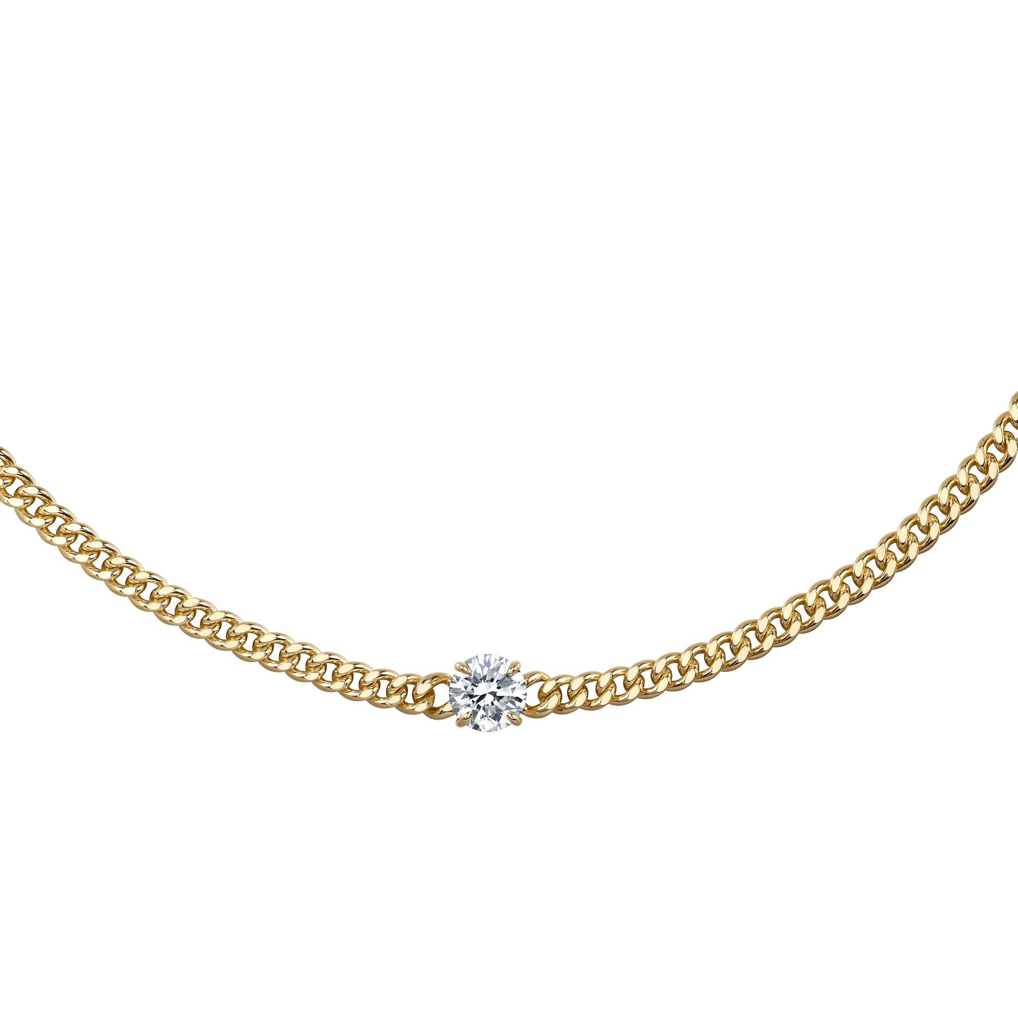Stella round curb-link necklace 2ct - Stella round curb-link necklace 2ct -  The Future Rocks -    1