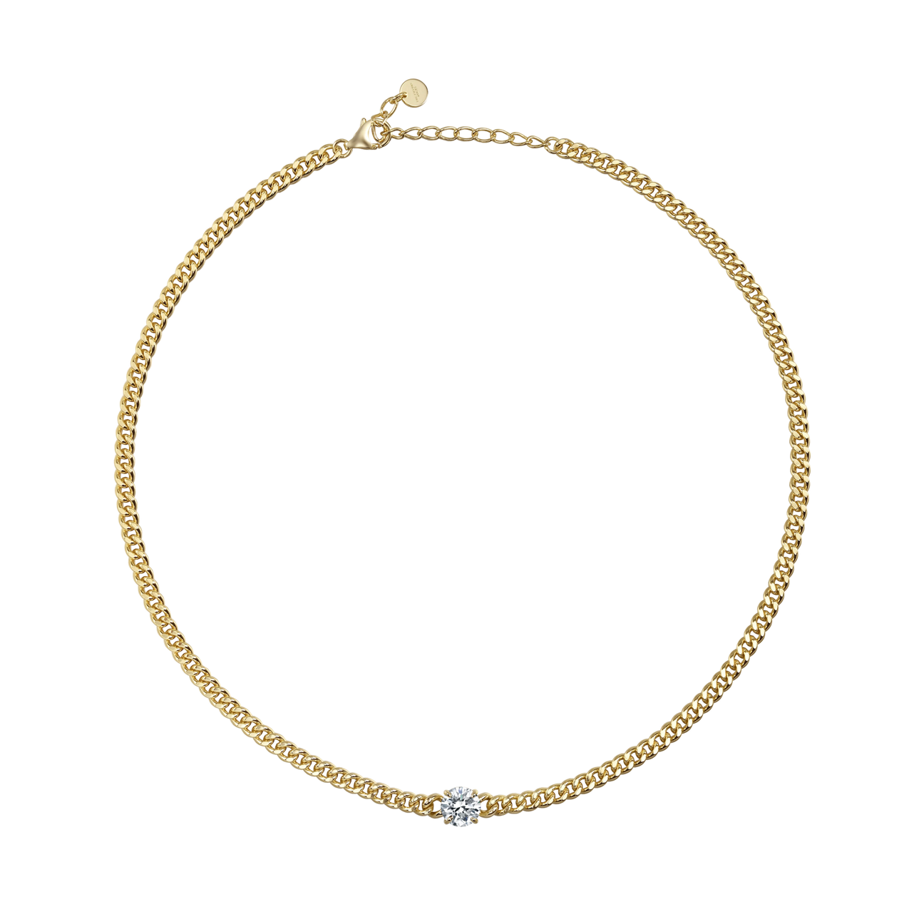 Stella round curb-link necklace 2ct - Stella round curb-link necklace 2ct -  The Future Rocks -    5