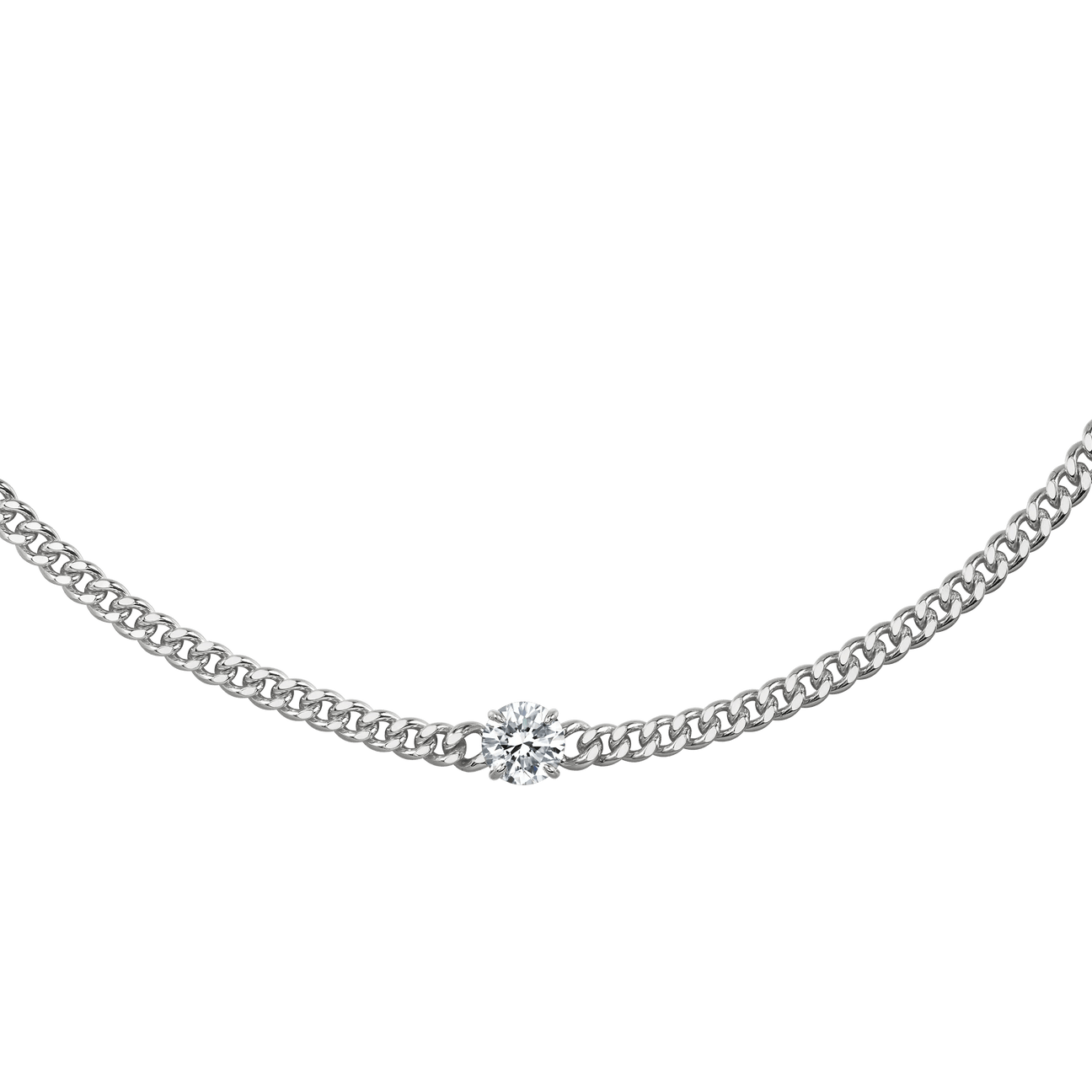 Stella round curb-link necklace 2ct - Stella round curb-link necklace 2ct -  The Future Rocks -    3