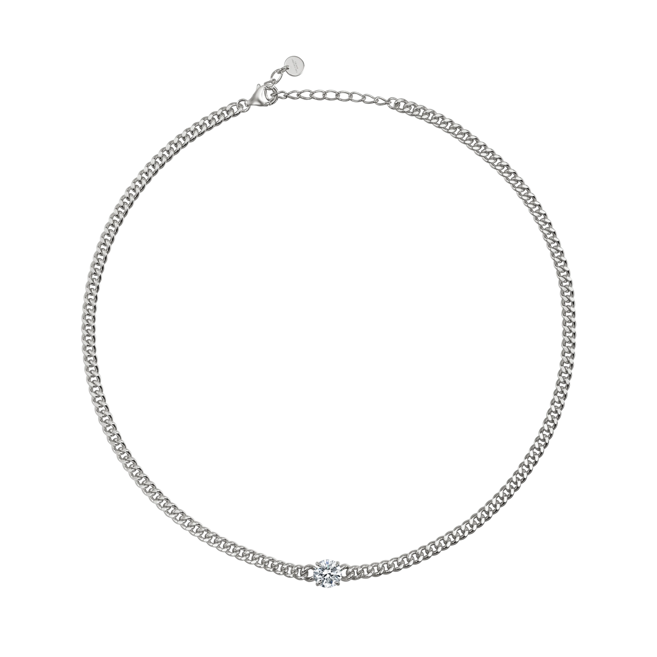Stella round curb-link necklace 2ct - Stella round curb-link necklace 2ct -  The Future Rocks -    7