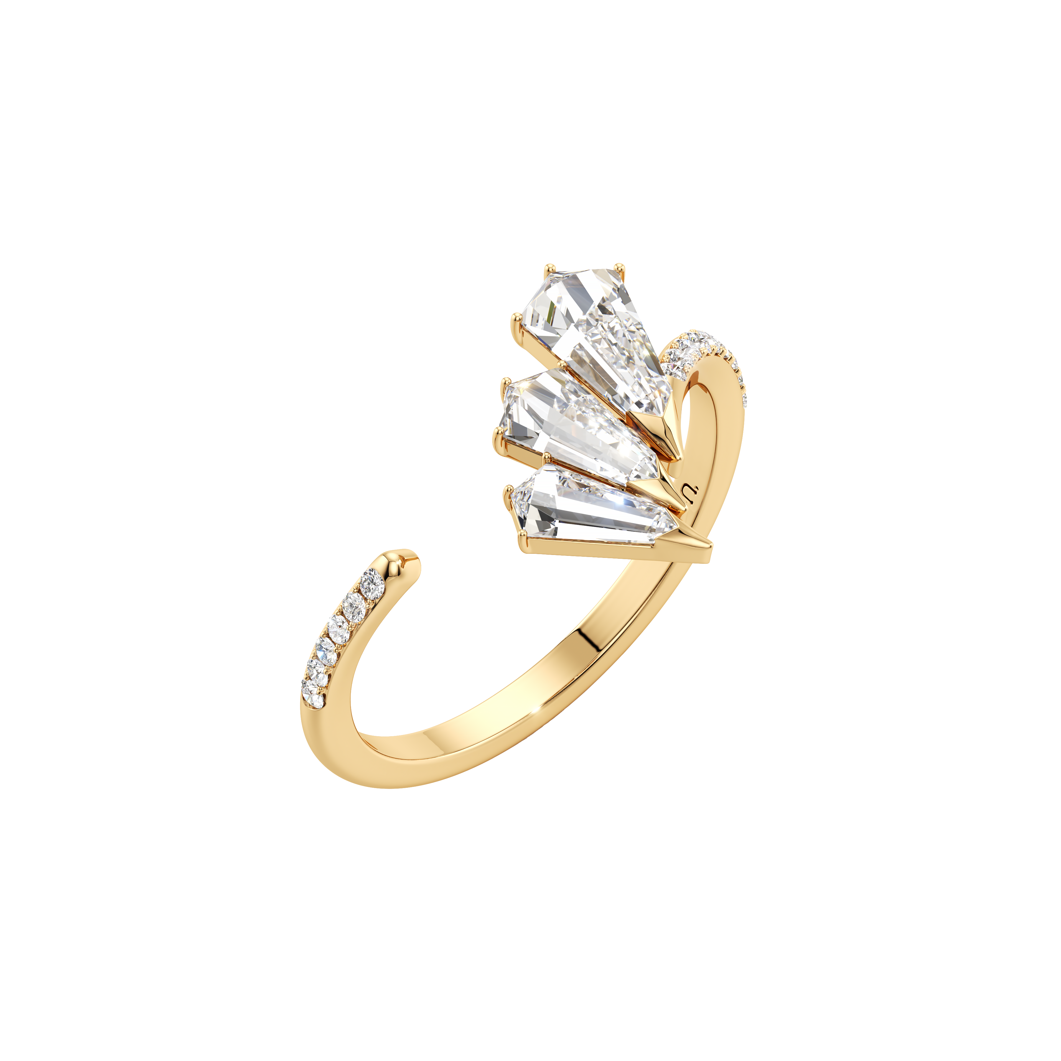 Phoenix feather pavé ring - Phoenix feather pavé ring -  The Future Rocks -    1