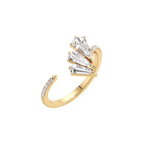Phoenix feather pavé ring - Phoenix feather pavé ring -  The Future Rocks -    1