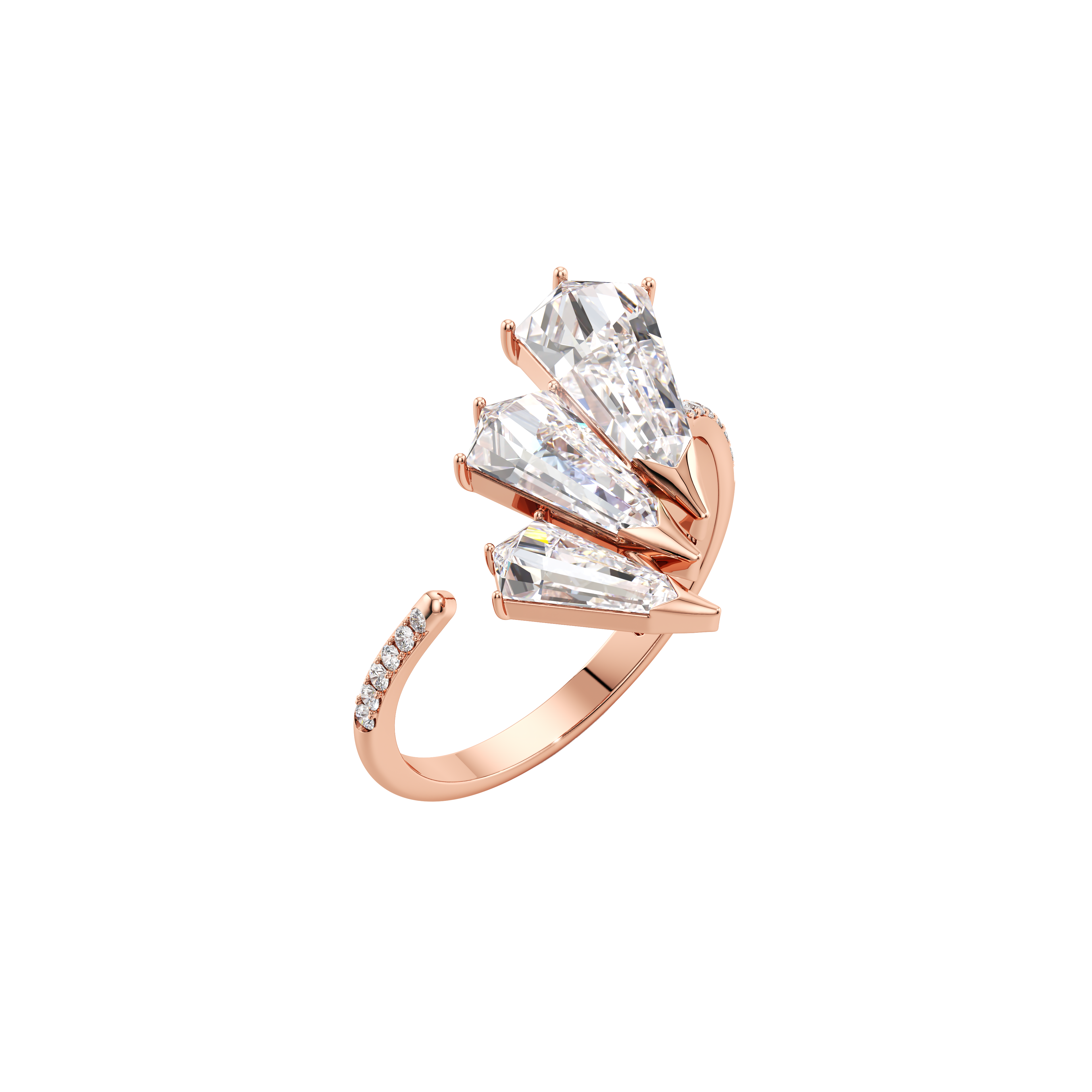 Phoenix medium feather pavé ring - Phoenix medium feather pavé ring -  The Future Rocks -    5