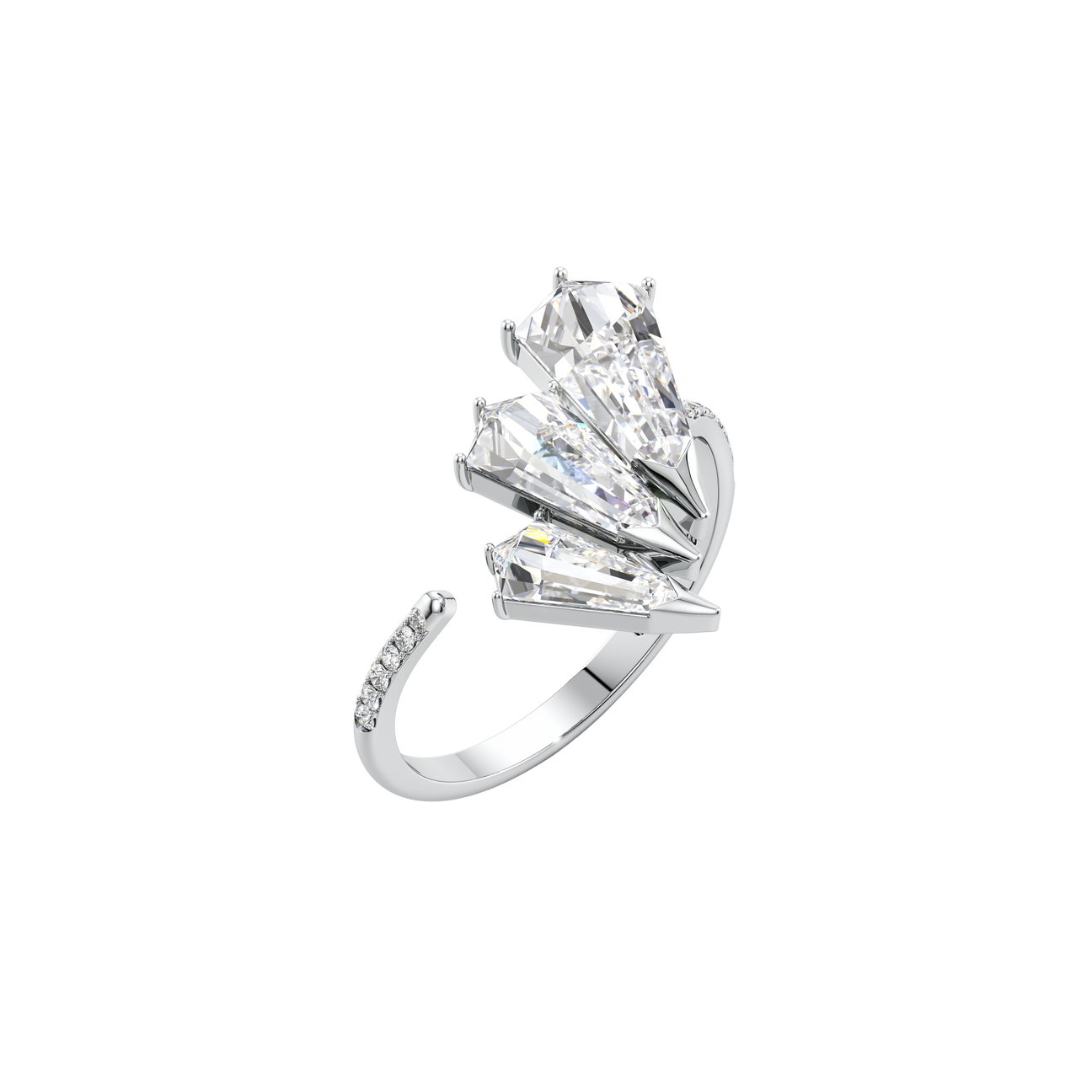 Phoenix medium feather pavé ring - Phoenix medium feather pavé ring -  The Future Rocks -    3