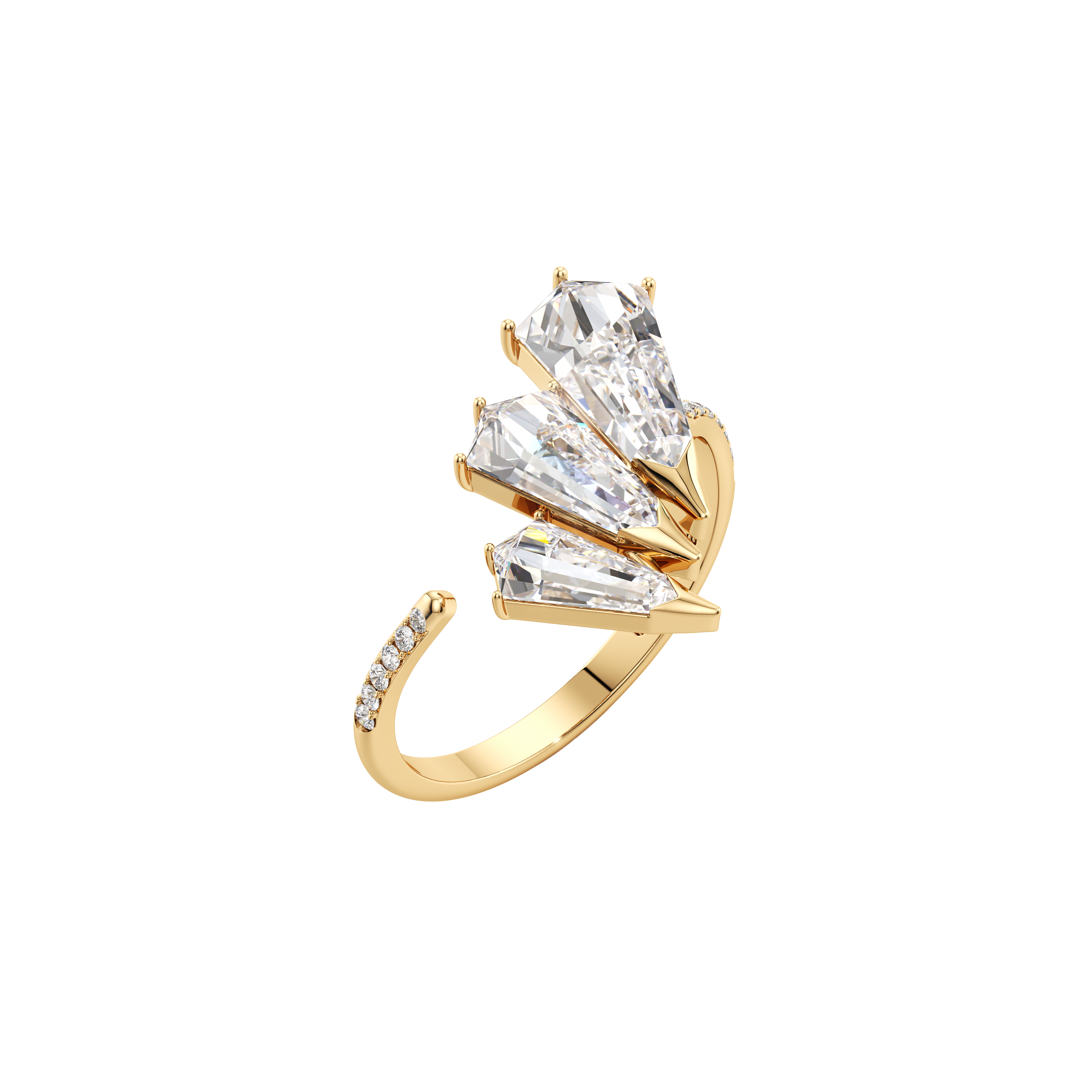 Phoenix medium feather pavé ring - Phoenix medium feather pavé ring -  The Future Rocks -    1