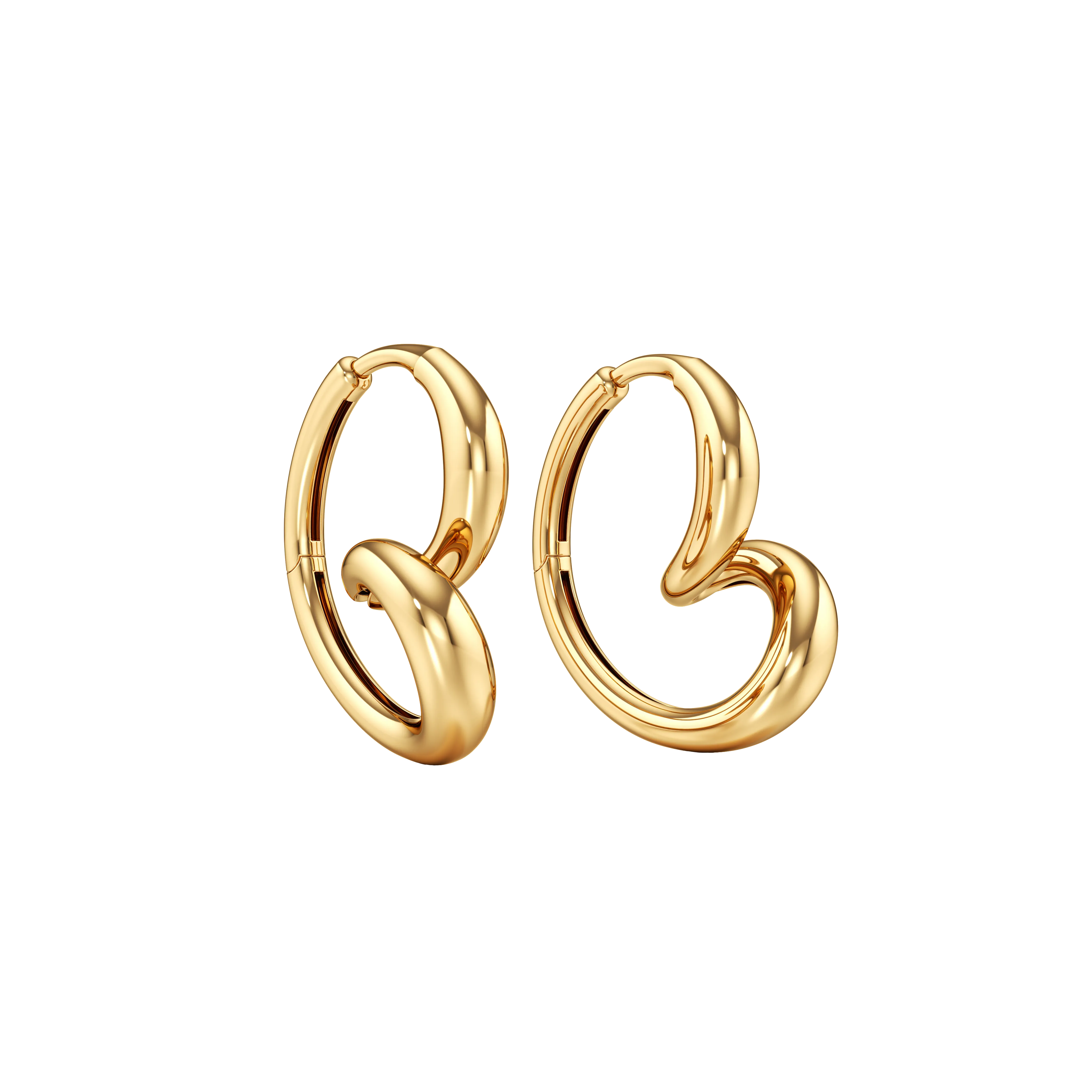 Whirlwind medium gold earrings - Whirlwind medium gold earrings -  The Future Rocks -    4