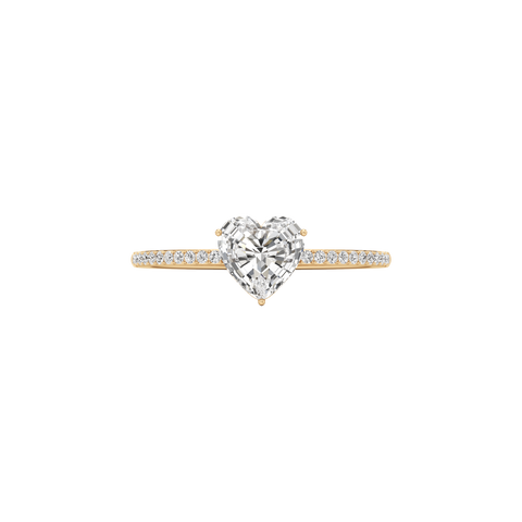 Whirlwind heart pavé ring