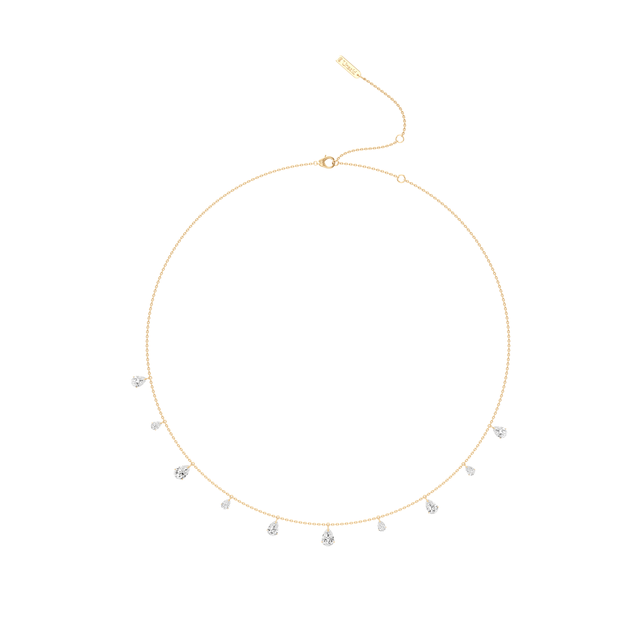 Tear charm diamond necklace - Tear charm diamond necklace -  The Future Rocks -    1