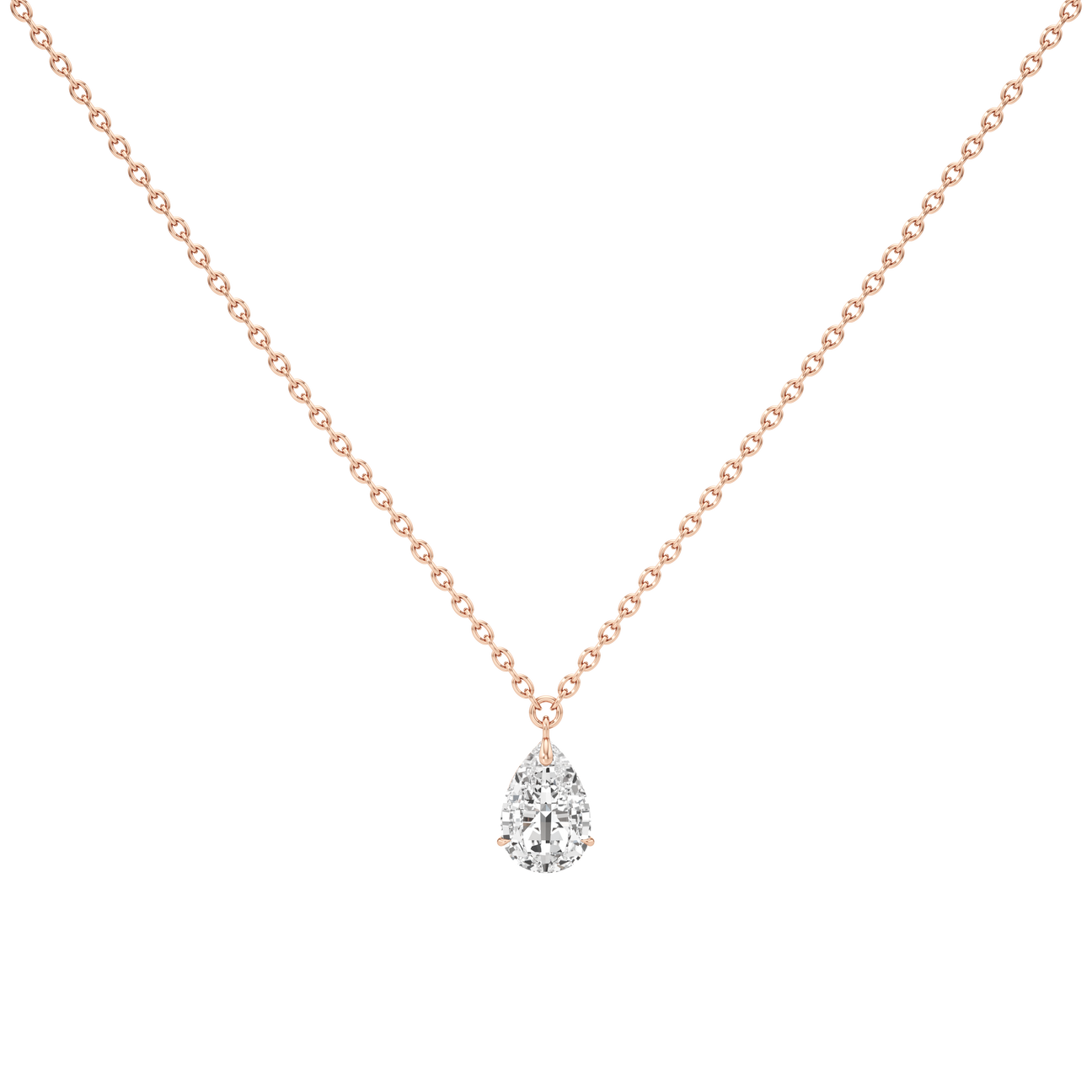 Tear drop diamond pendant necklace - Tear drop diamond pendant necklace -  The Future Rocks -    4