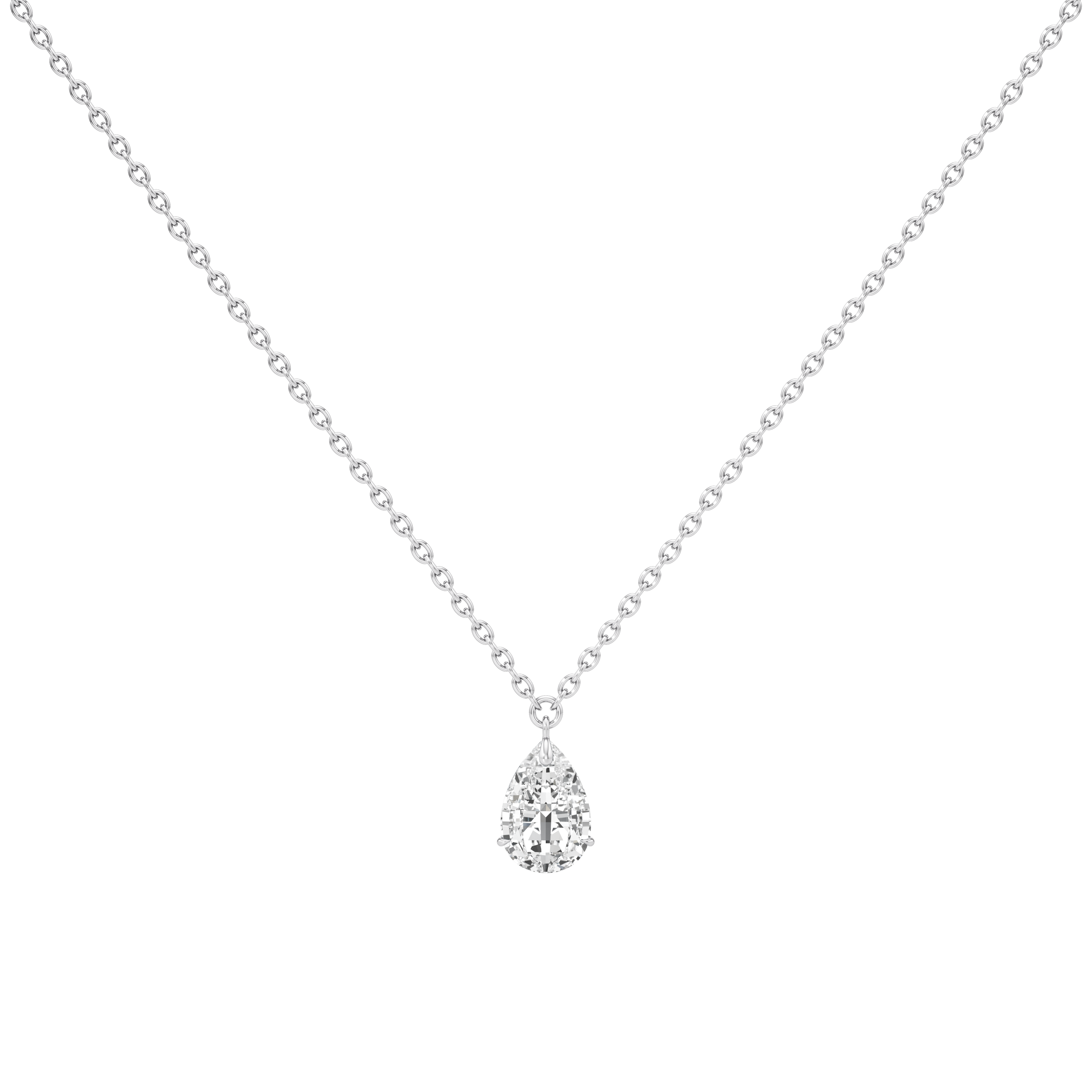 Tear drop diamond pendant necklace - Tear drop diamond pendant necklace -  The Future Rocks -    3