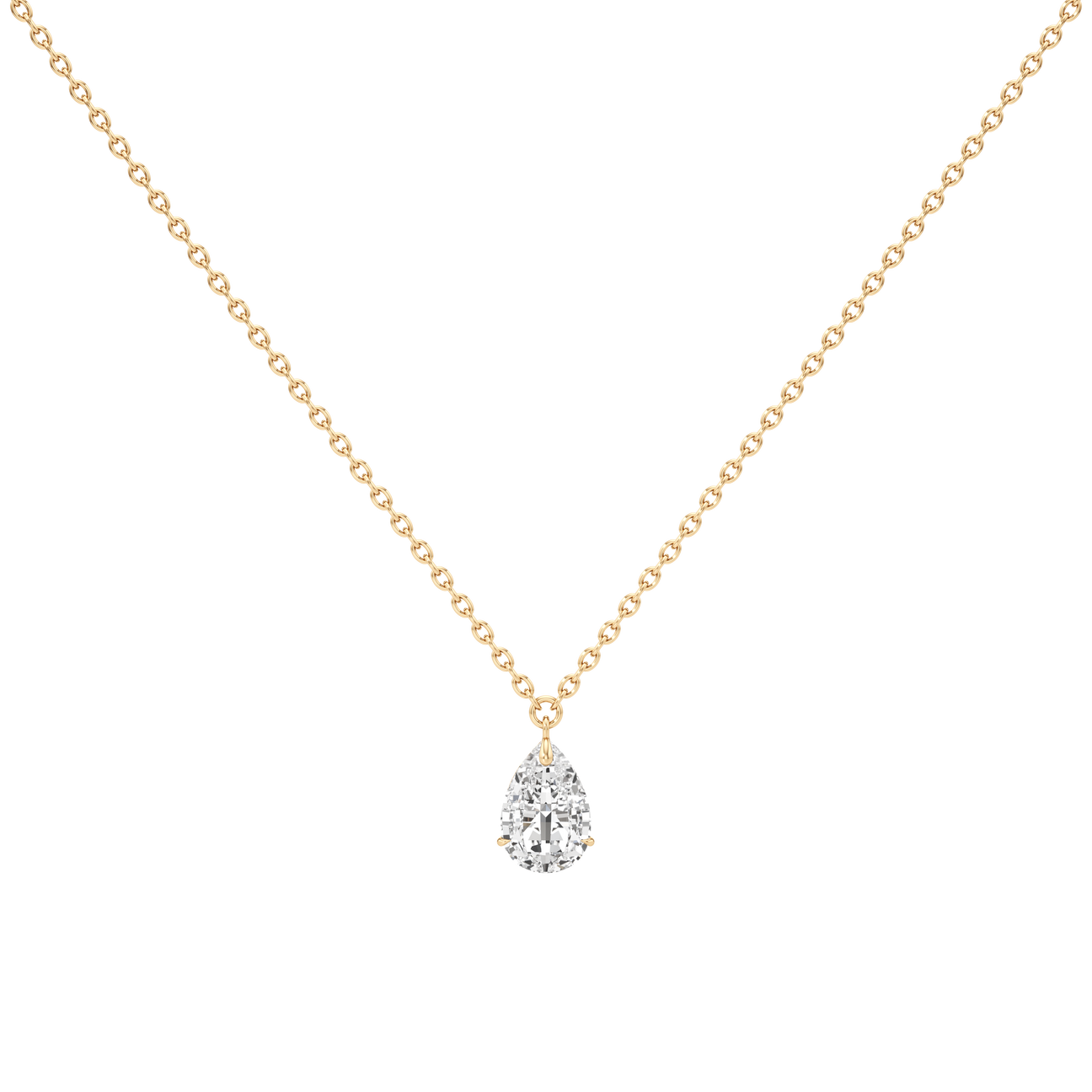 Tear drop diamond pendant necklace - Tear drop diamond pendant necklace -  The Future Rocks -    1