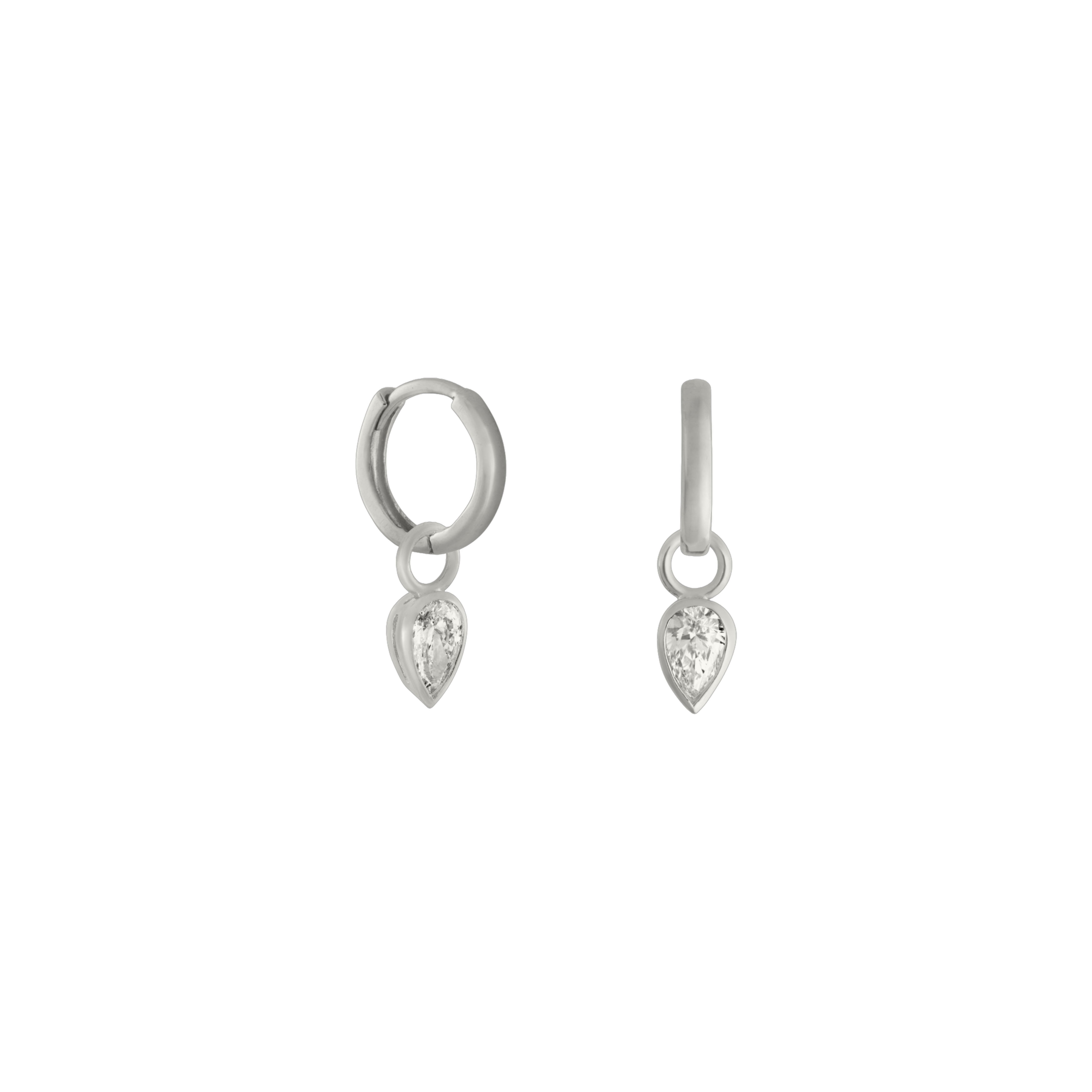 Pear diamond earring charm - Pear diamond earring charm -  The Future Rocks -    6