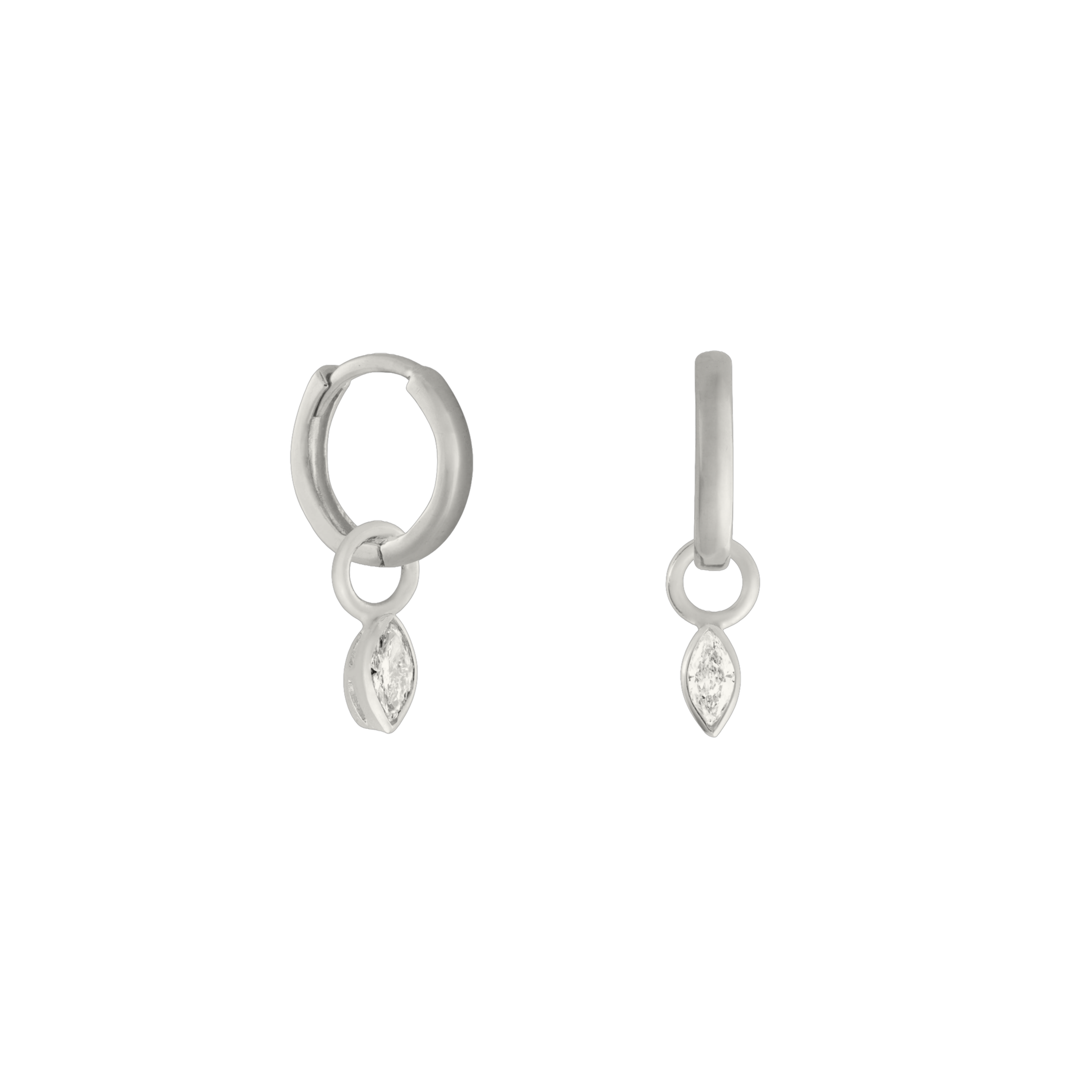 Marquise diamond earring charm - Marquise diamond earring charm -  The Future Rocks -    5