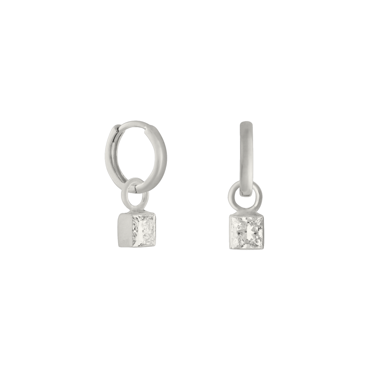 Square diamond earring charm - Square diamond earring charm -  The Future Rocks -    6