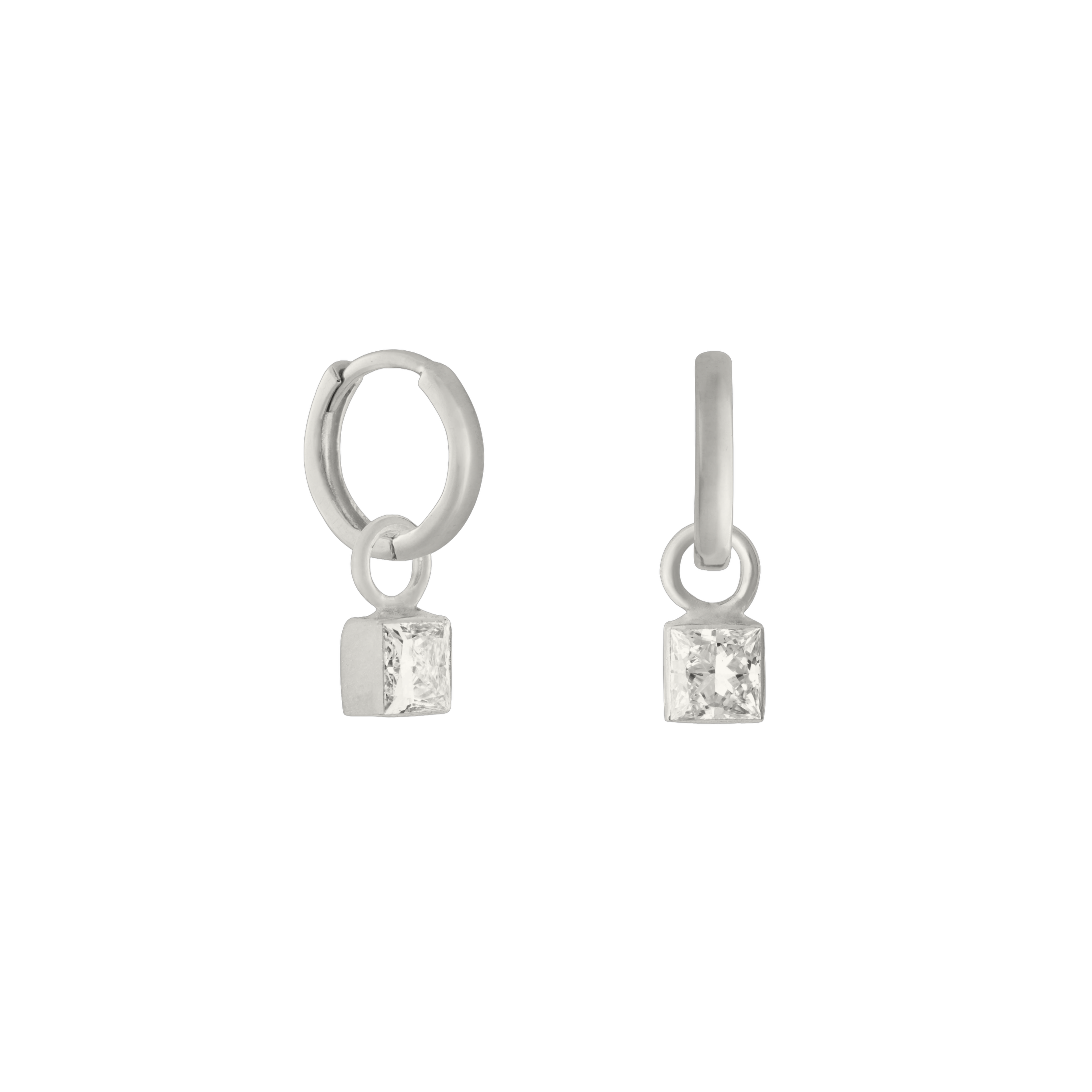 Square diamond earring charm - Square diamond earring charm -  The Future Rocks -    6