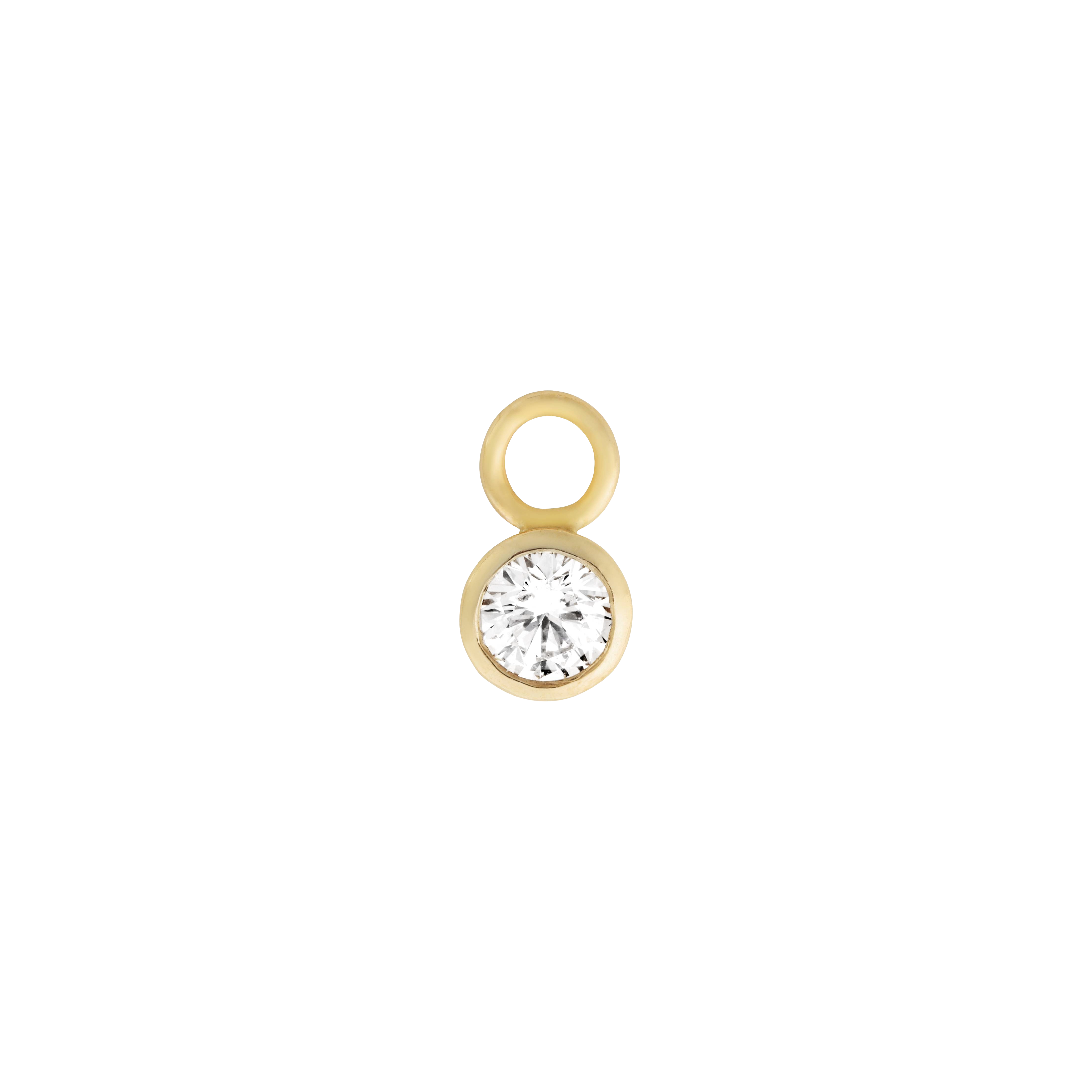 Round diamond earring charm - Round diamond earring charm -  The Future Rocks -    1