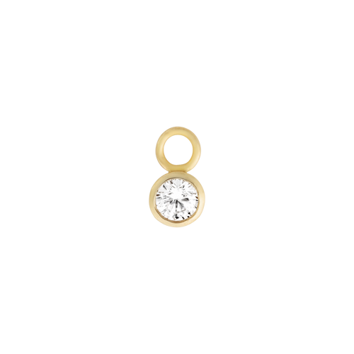 Round diamond earring charm - Round diamond earring charm -  The Future Rocks -    1