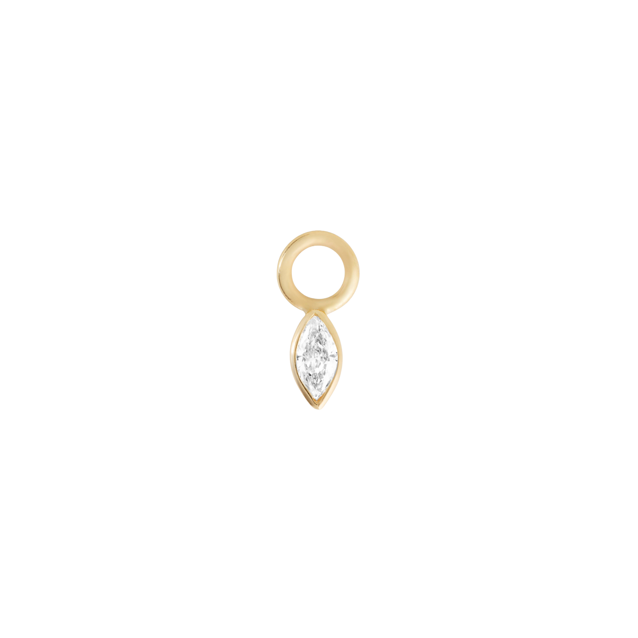 Marquise diamond earring charm - Marquise diamond earring charm -  The Future Rocks -    1