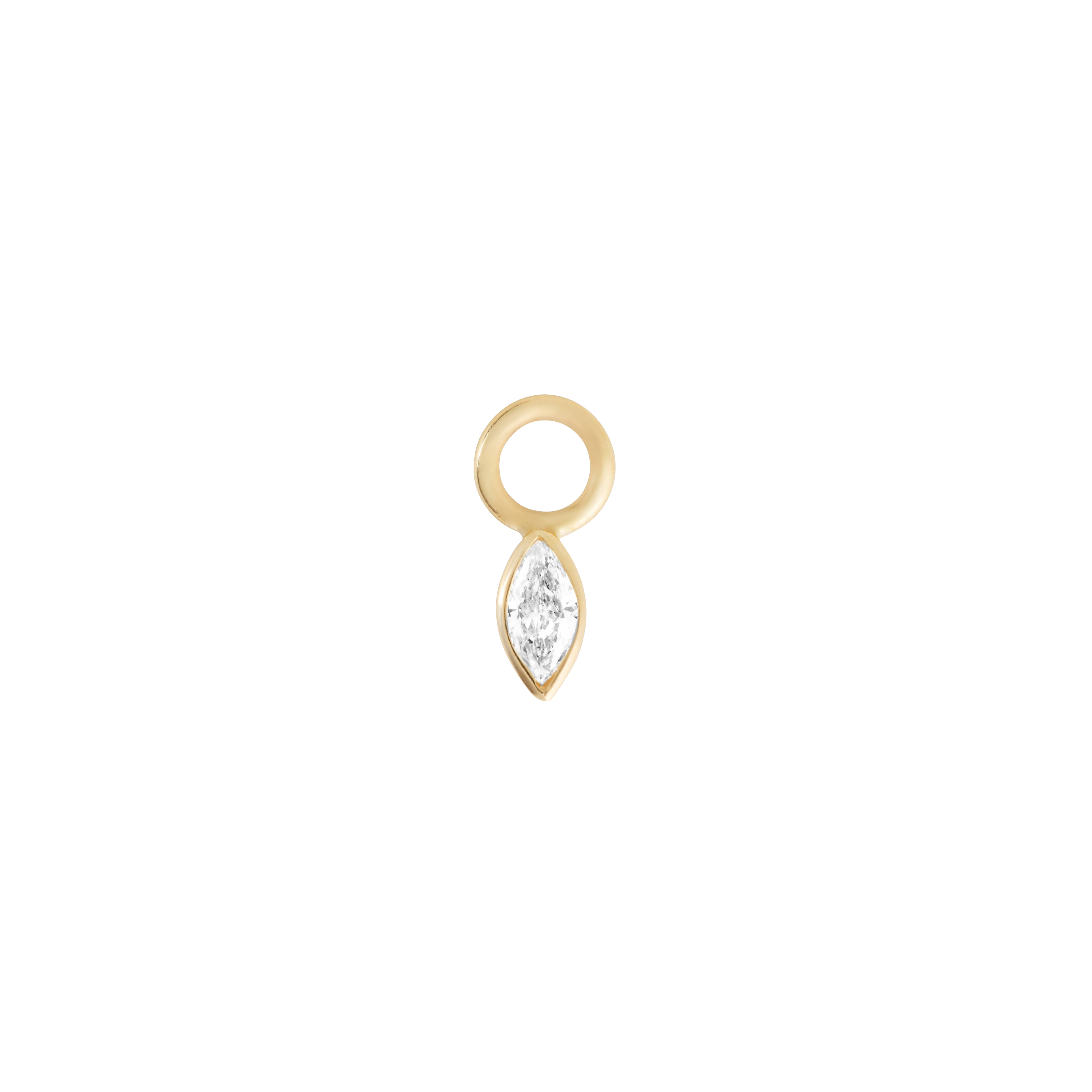 Marquise diamond earring charm - Marquise diamond earring charm -  The Future Rocks -    1