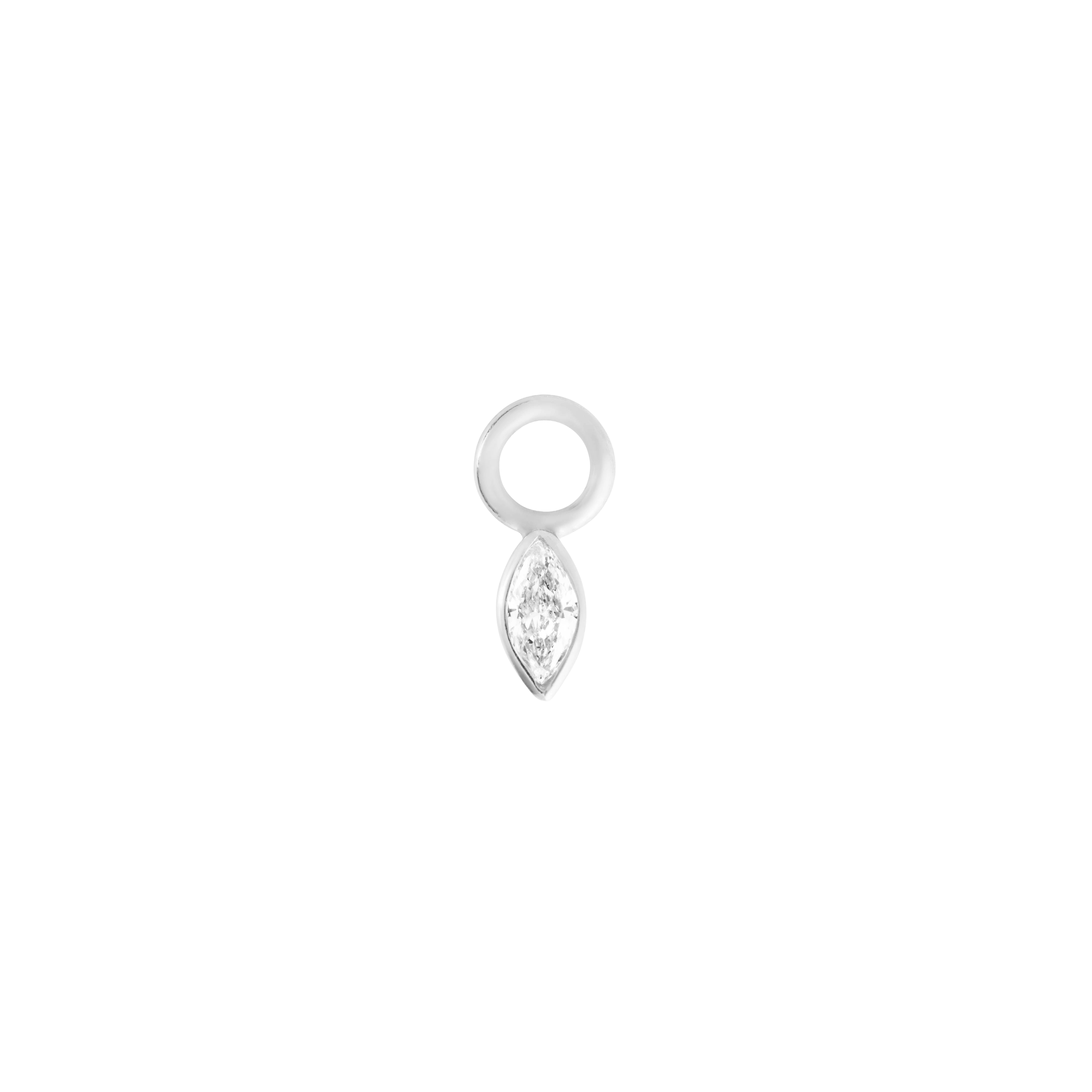 Marquise diamond earring charm - Marquise diamond earring charm -  The Future Rocks -    3