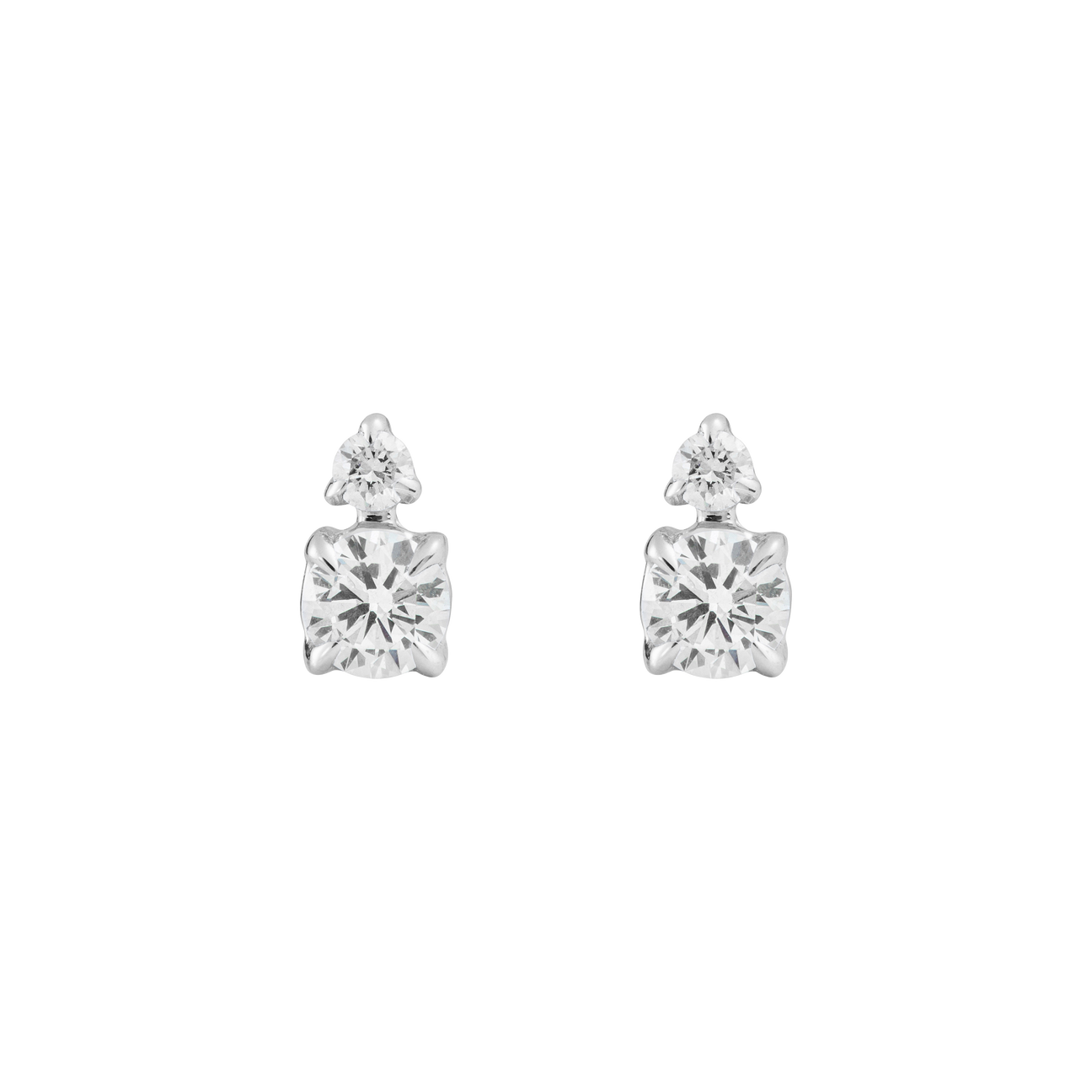 Round duo diamond studs - Round duo diamond studs -  The Future Rocks -    3