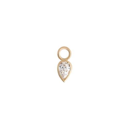 Pear diamond earring charm - Pear diamond earring charm -  The Future Rocks -    1
