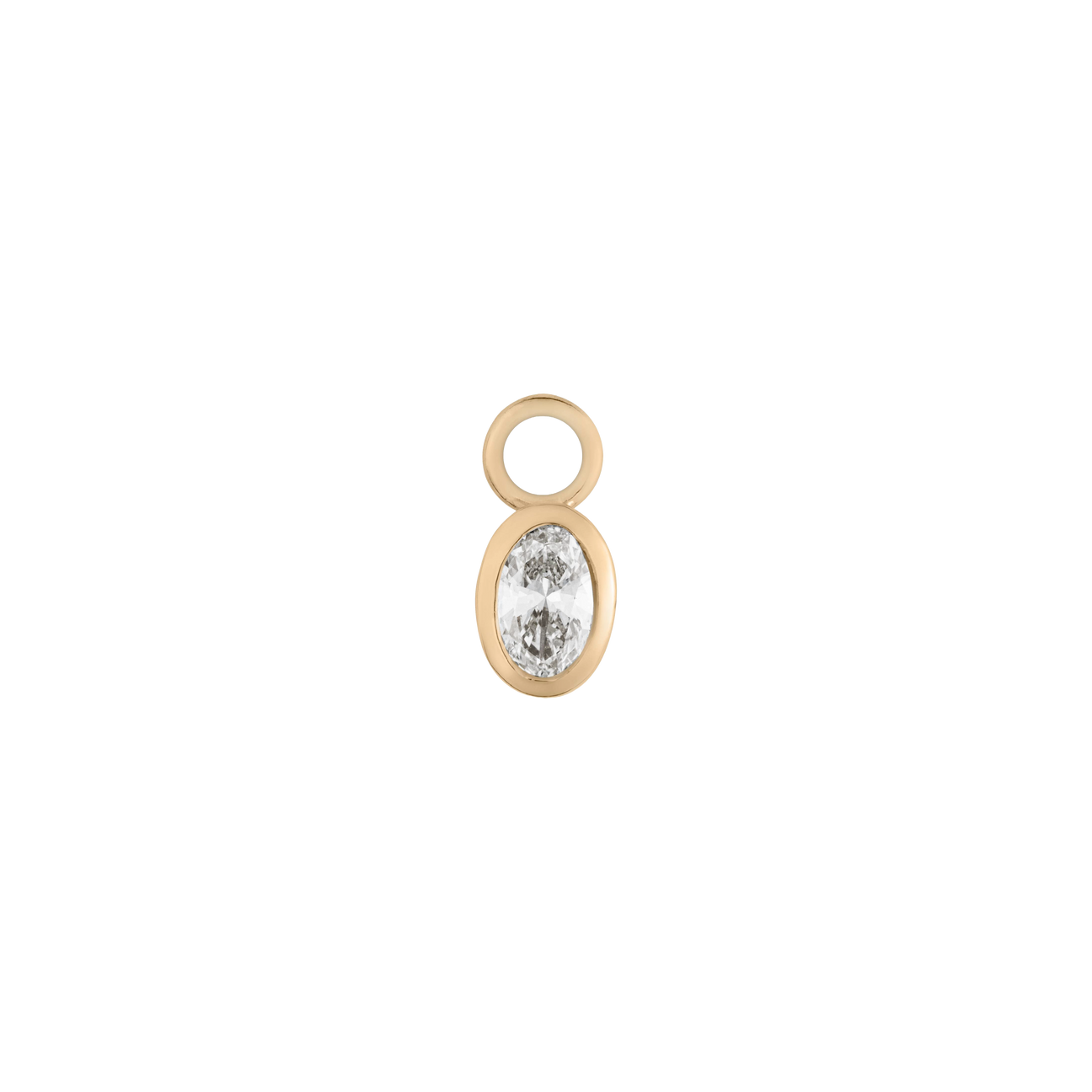 Oval diamond earring charm - Oval diamond earring charm -  The Future Rocks -    1